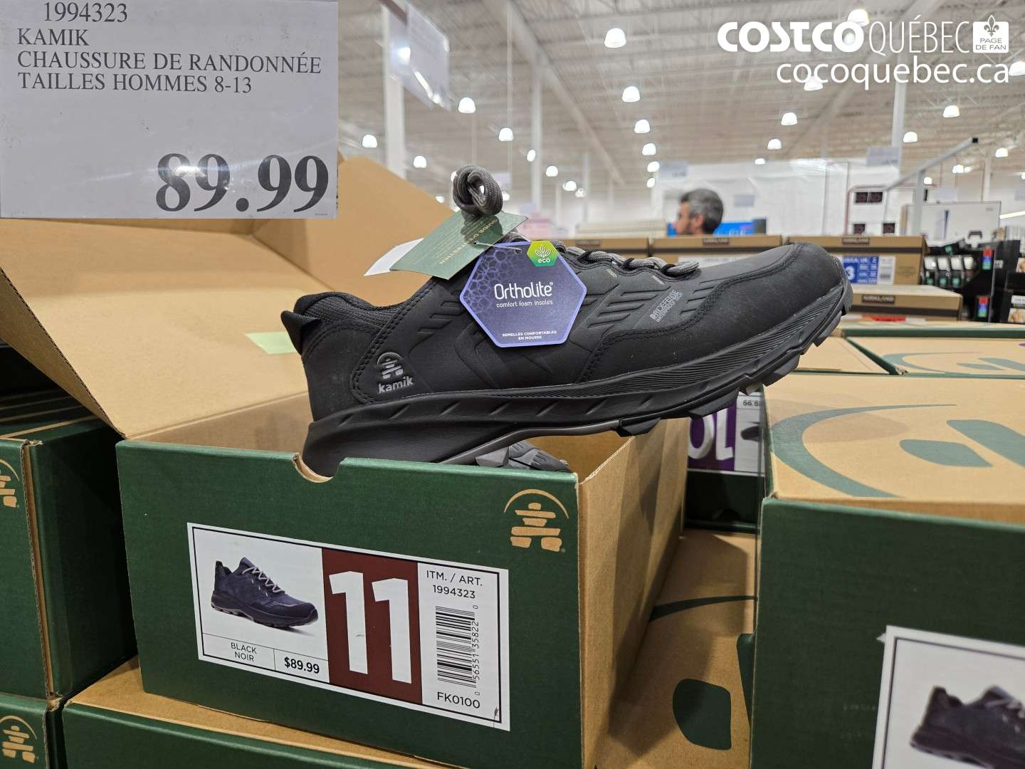 1994323 KAMIK CHAUSSURE DE RANDONNÉE TAILLES HOMMES 8-13 $89.99