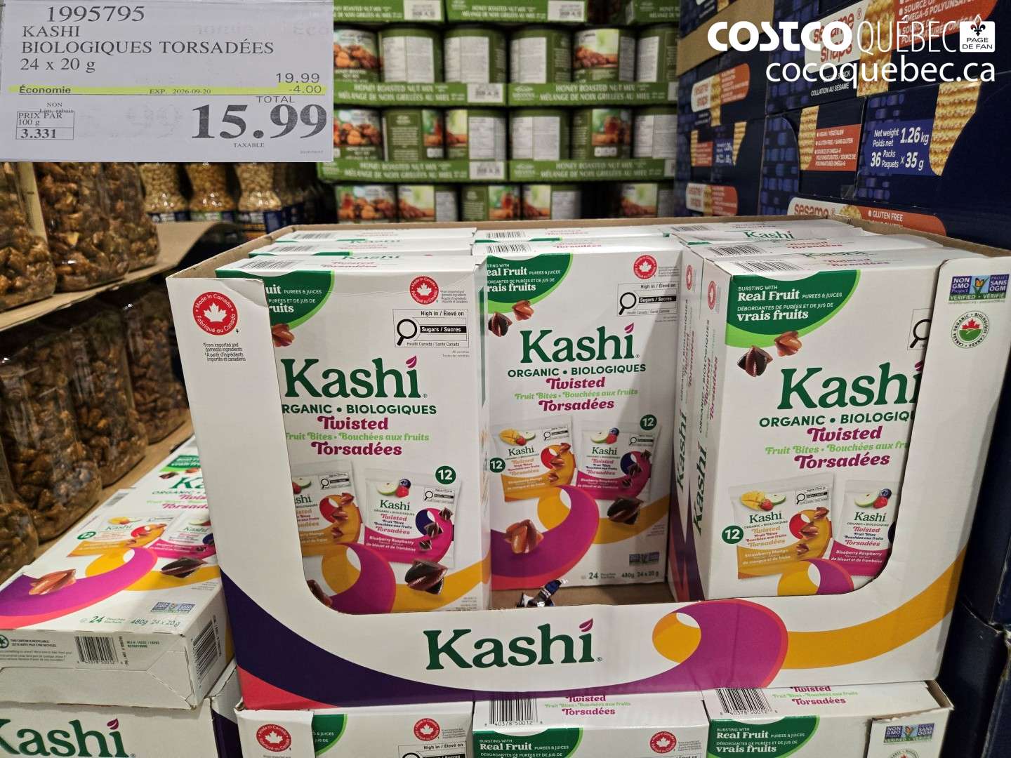 1995795 KASHI BIOLOGIQUES TORSADÉES ($4.00 INSTANT SAVINGS EXPIRES ON 2026-09-20) $15.99