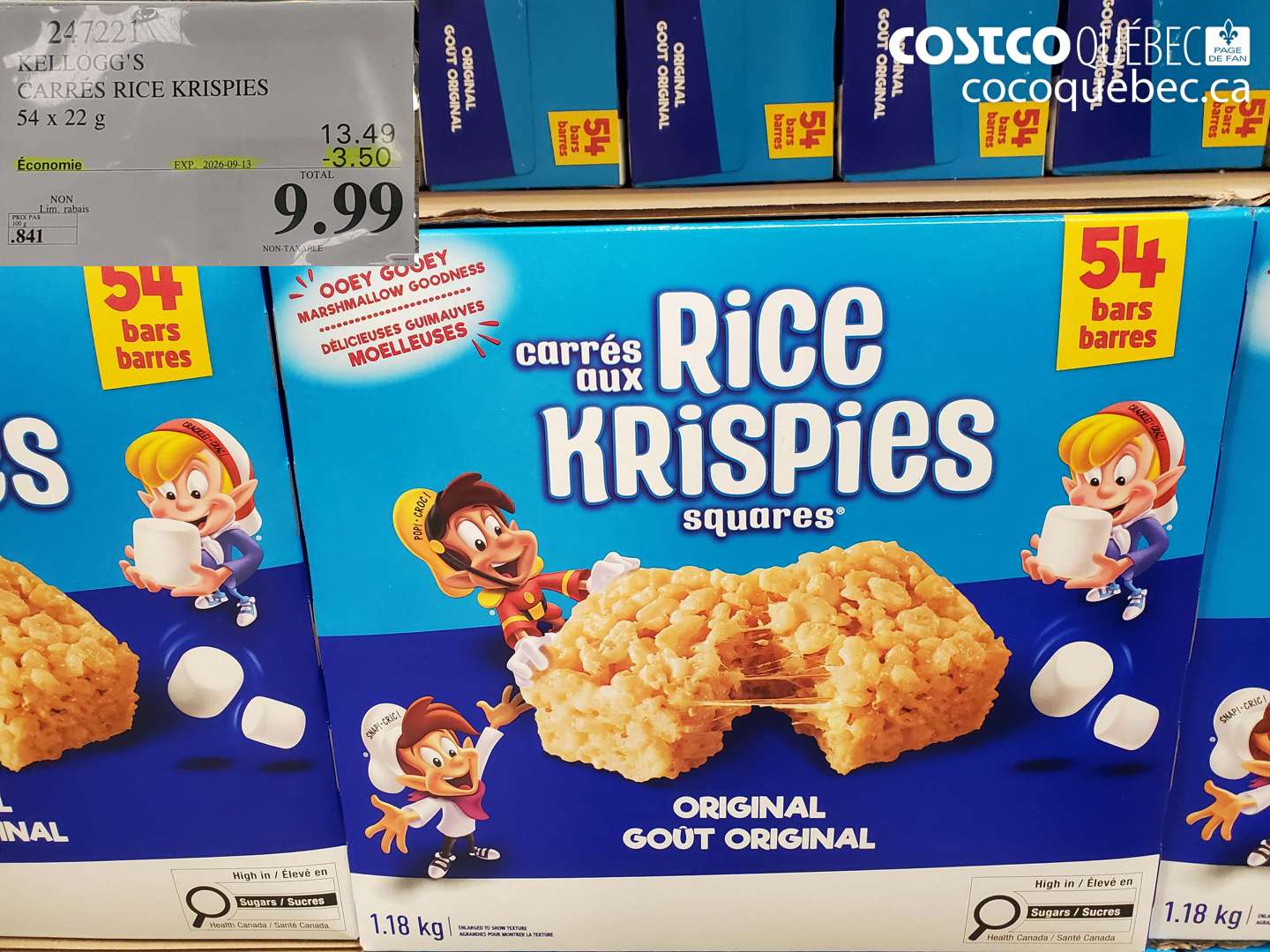 247221 KELLOGG'S CARRÉS RICE KRISPIES ($3.50 INSTANT SAVINGS EXPIRES ON 2026-09-13) $9.99