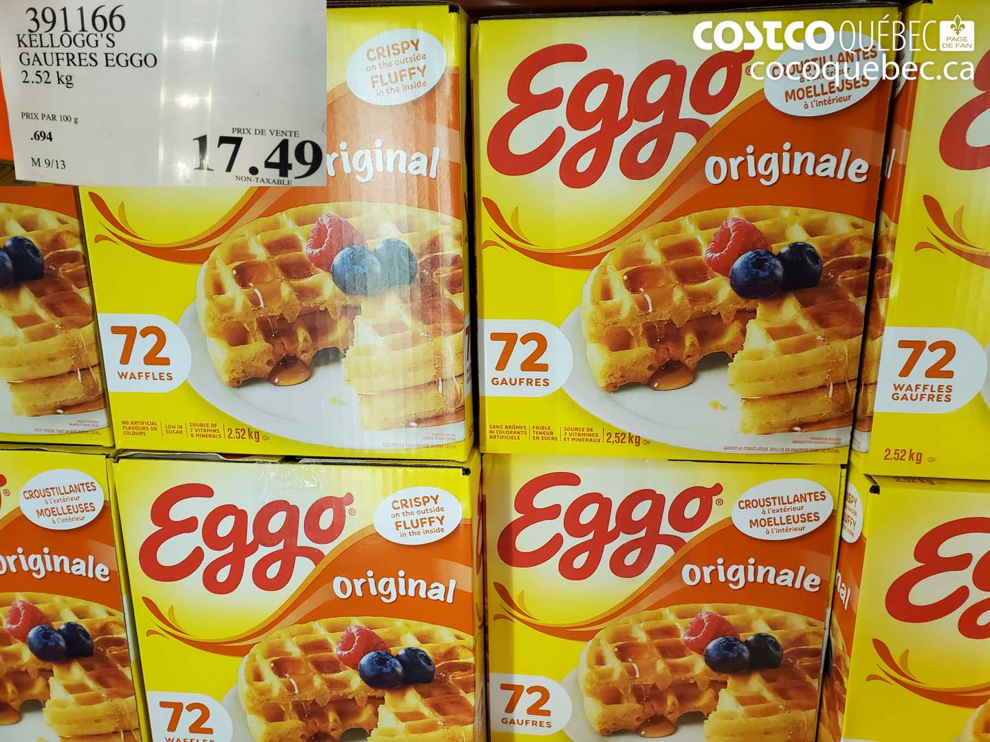 391166 KELLOGG'S GAUFRES EGGO $17.49