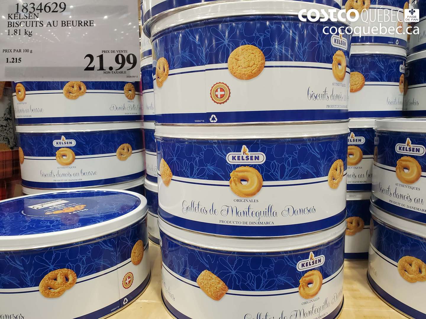 1834629 KELSEN BISCUITS AU BEURRE $21.99