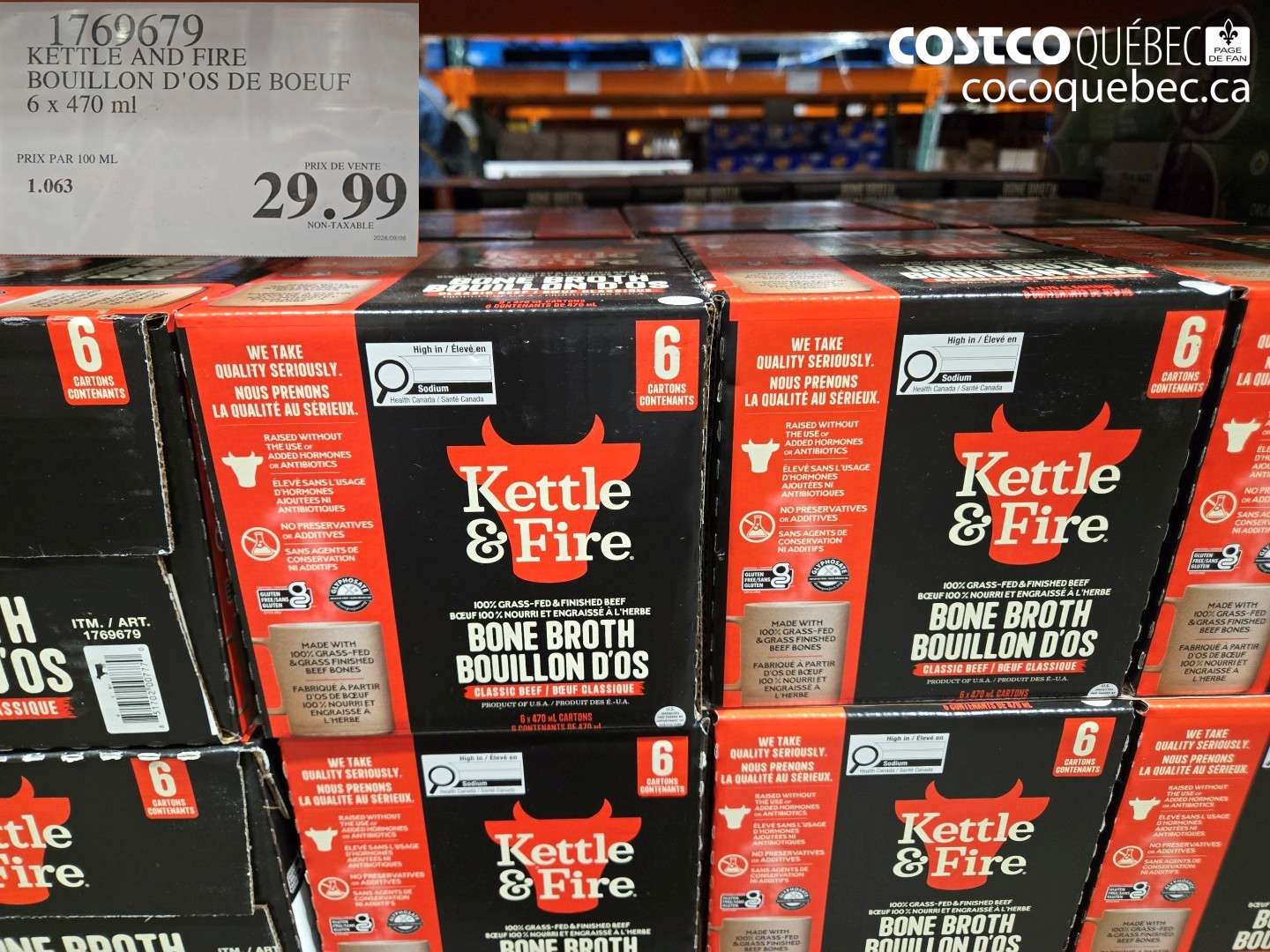 1769679 KETTLE AND FIRE BOUILLON D'OS DE BOEUF $29.99