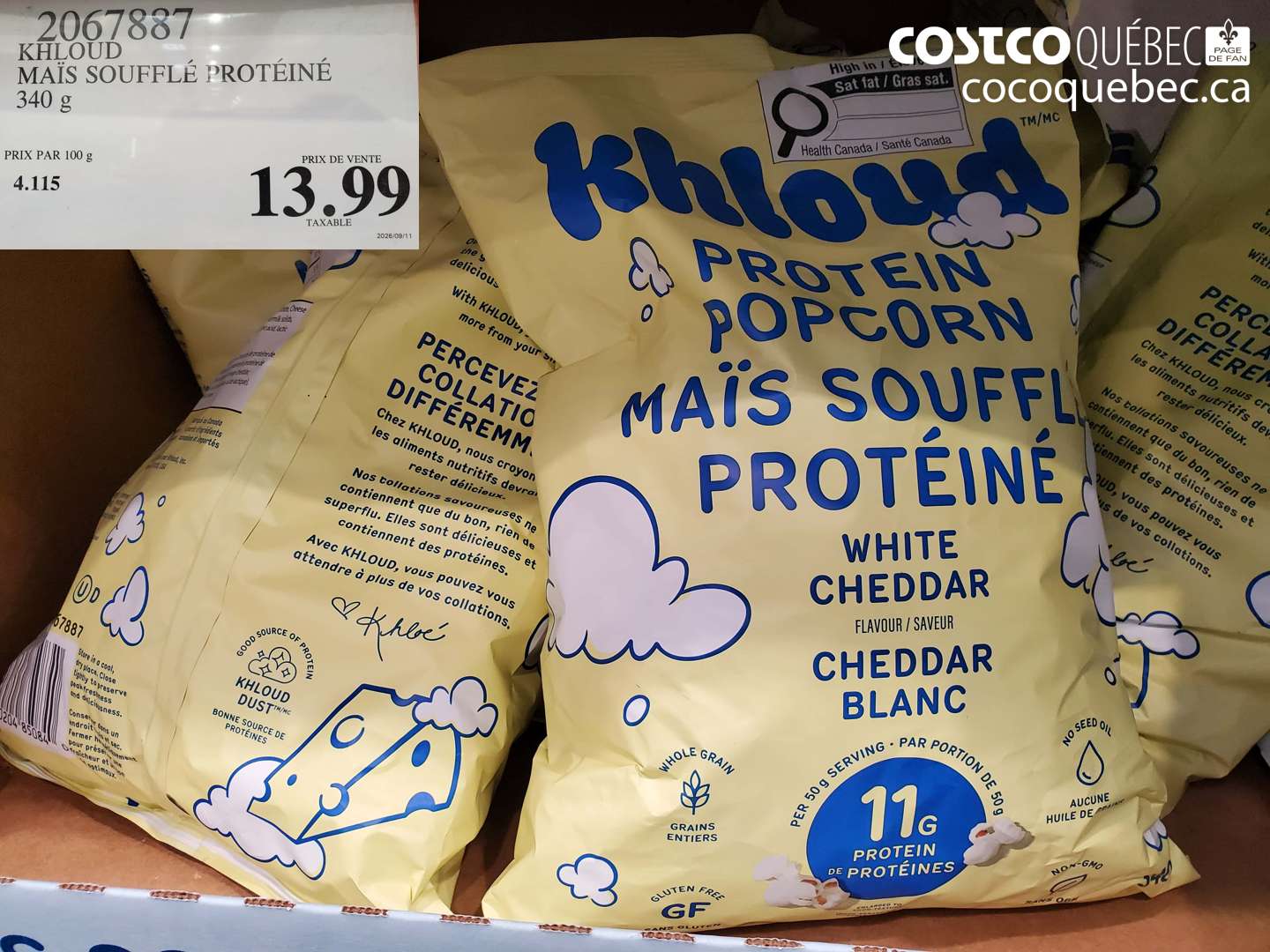 2067887 KHLOUD MAIS SOUFFLÉ PROTÉINÉ $13.99