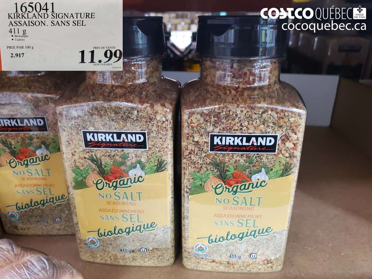 165041 KIRKLAND SIGNATURE ASSAISON. SANS SEL 411 G $11.99