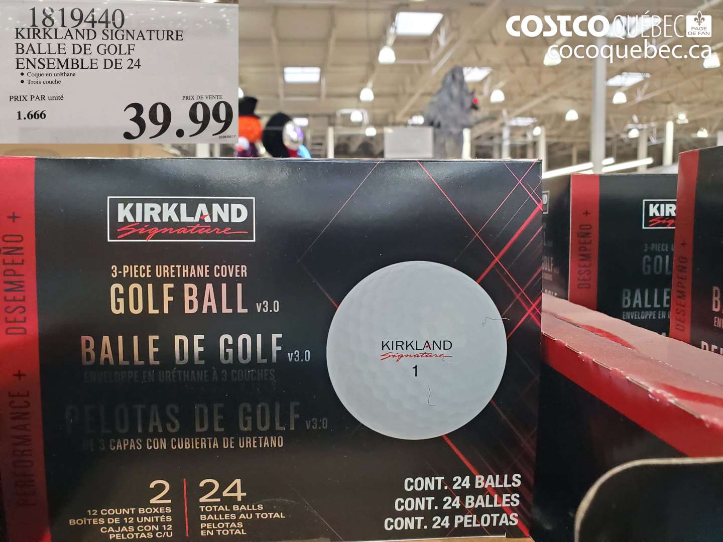 1819440 KIRKLAND SIGNATURE BALLE DE GOLF ENSEMBLE DE 24 $39.99