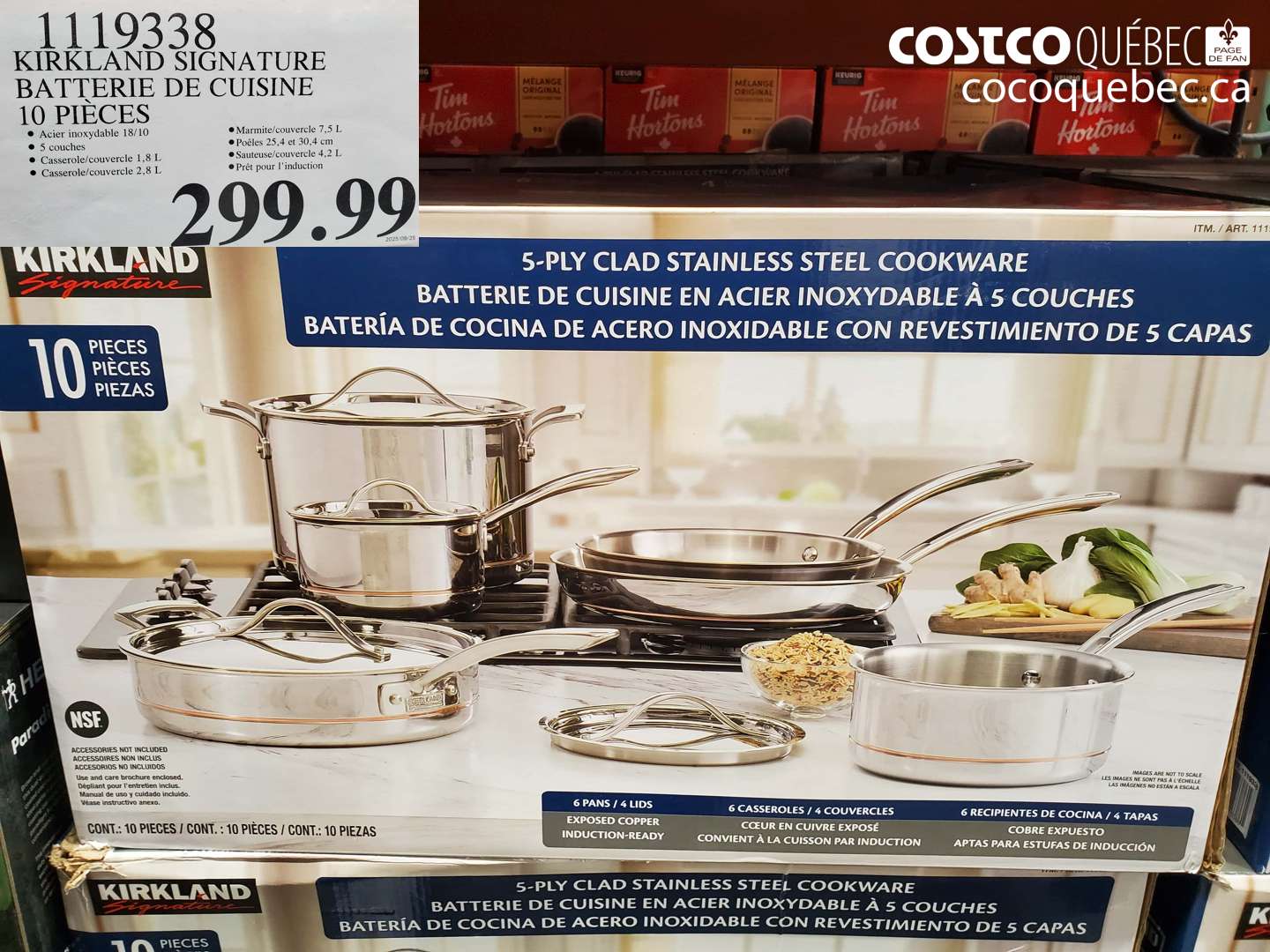 1119338 KIRKLAND SIGNATURE BATTERIE DE CUISINE 10 PIÈCES $299.99