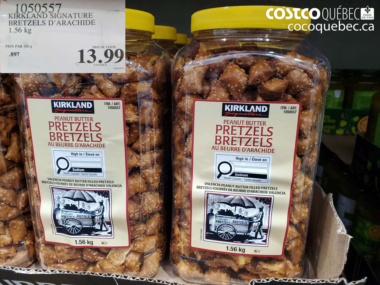 1050557 KIRKLAND SIGNATURE BRETZELS D'ARACHIDE $13.99