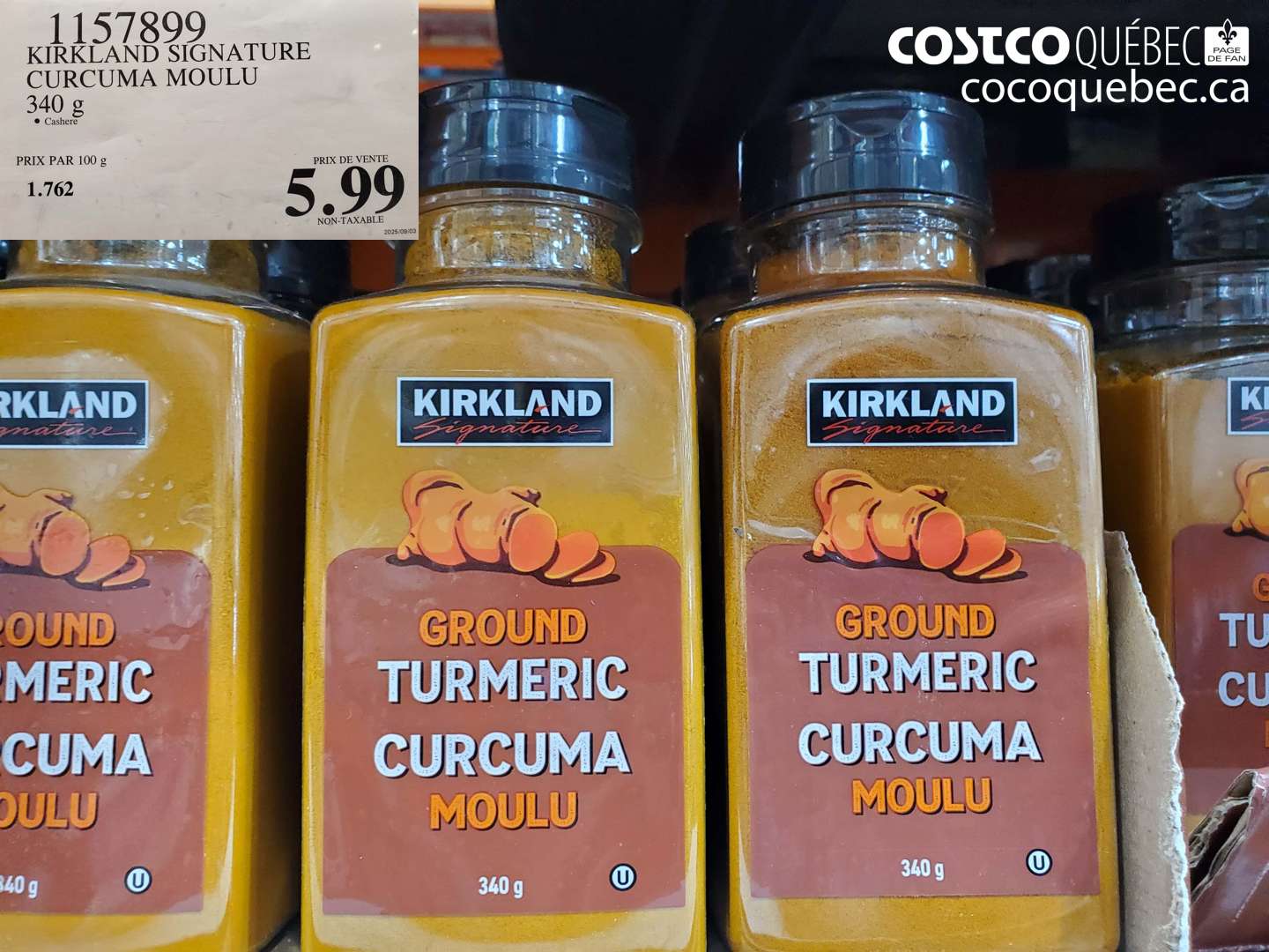 1157899 KIRKLAND SIGNATURE CURCUMA MOULU $5.99