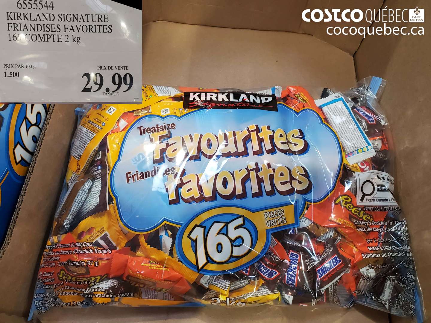 6555544 KIRKLAND SIGNATURE FRIANDISES FAVORITES 165 COMPTE 2 KG $29.99
