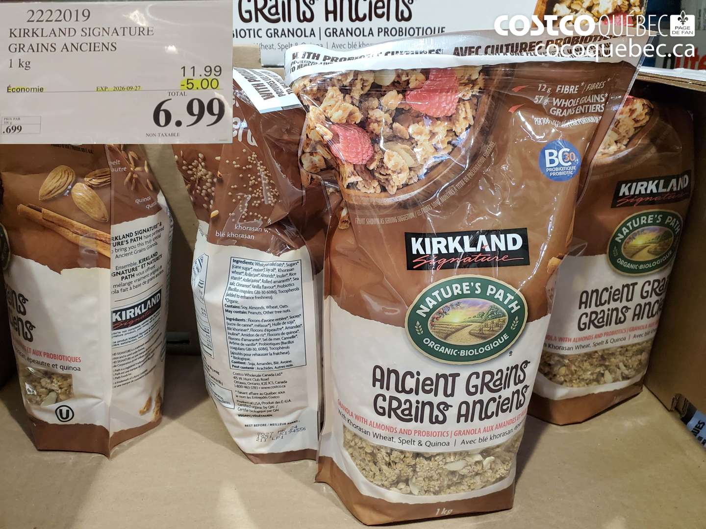 22222019 KIRKLAND SIGNATURE GRAINS ANCIENS ($5.00 INSTANT SAVINGS EXPIRES ON 2026-09-27) $6.99