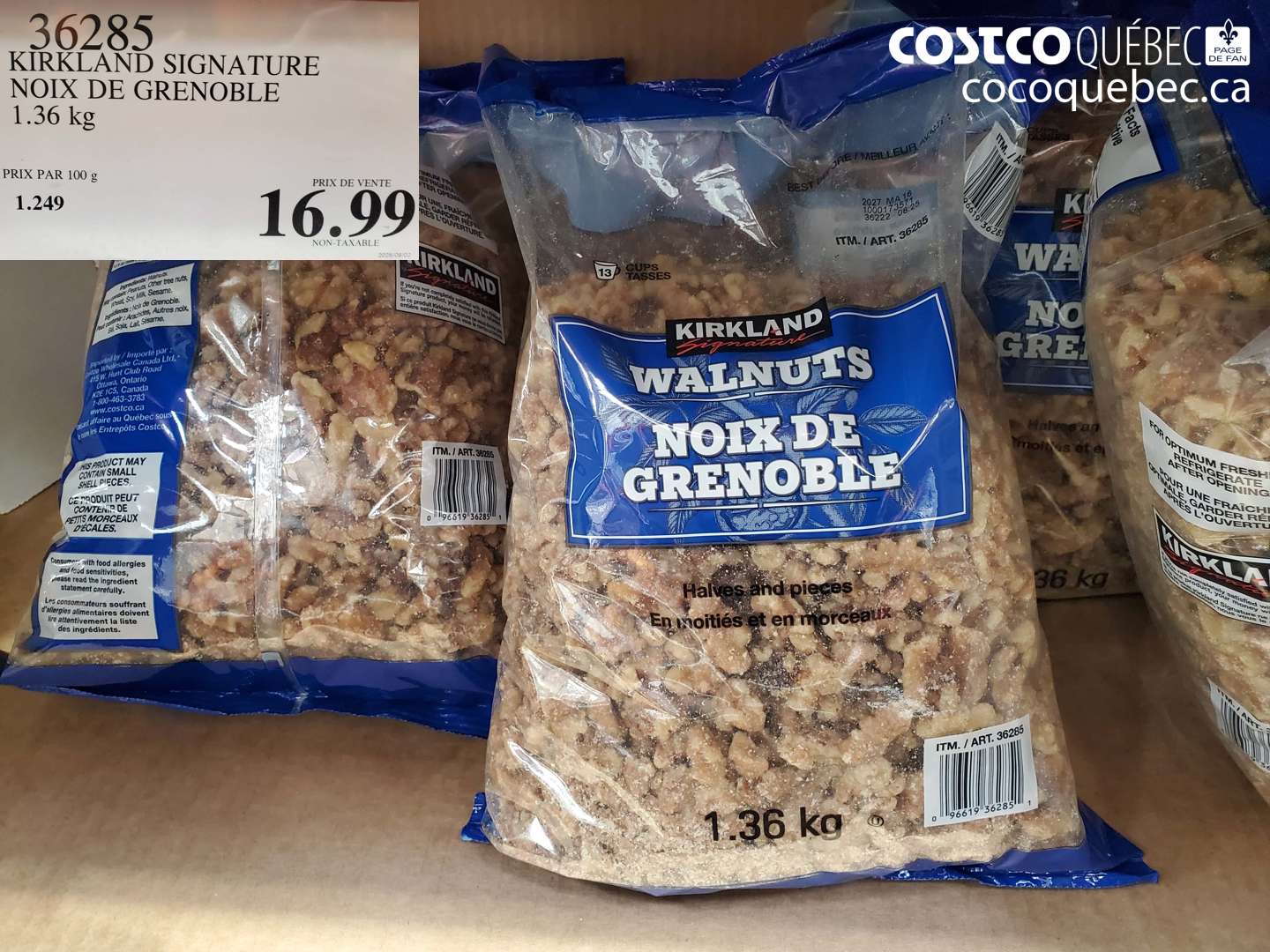 36285 KIRKLAND SIGNATURE NOIX DE GRENOBLE $16.99