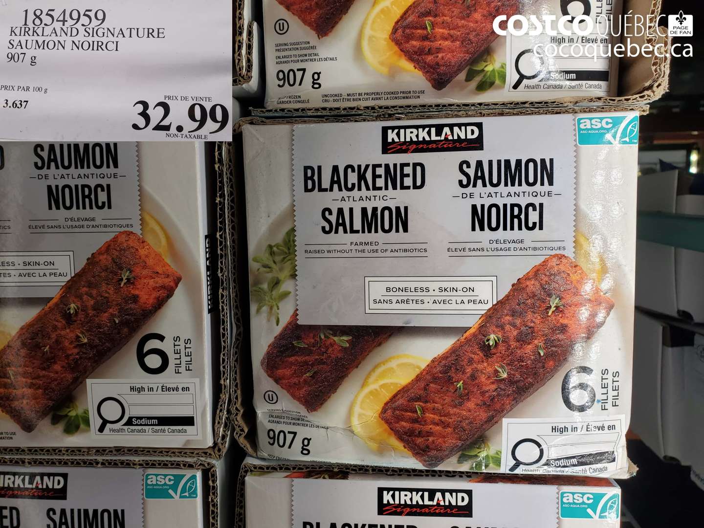 1854959 KIRKLAND SIGNATURE SAUMON NOIRCI $32.99