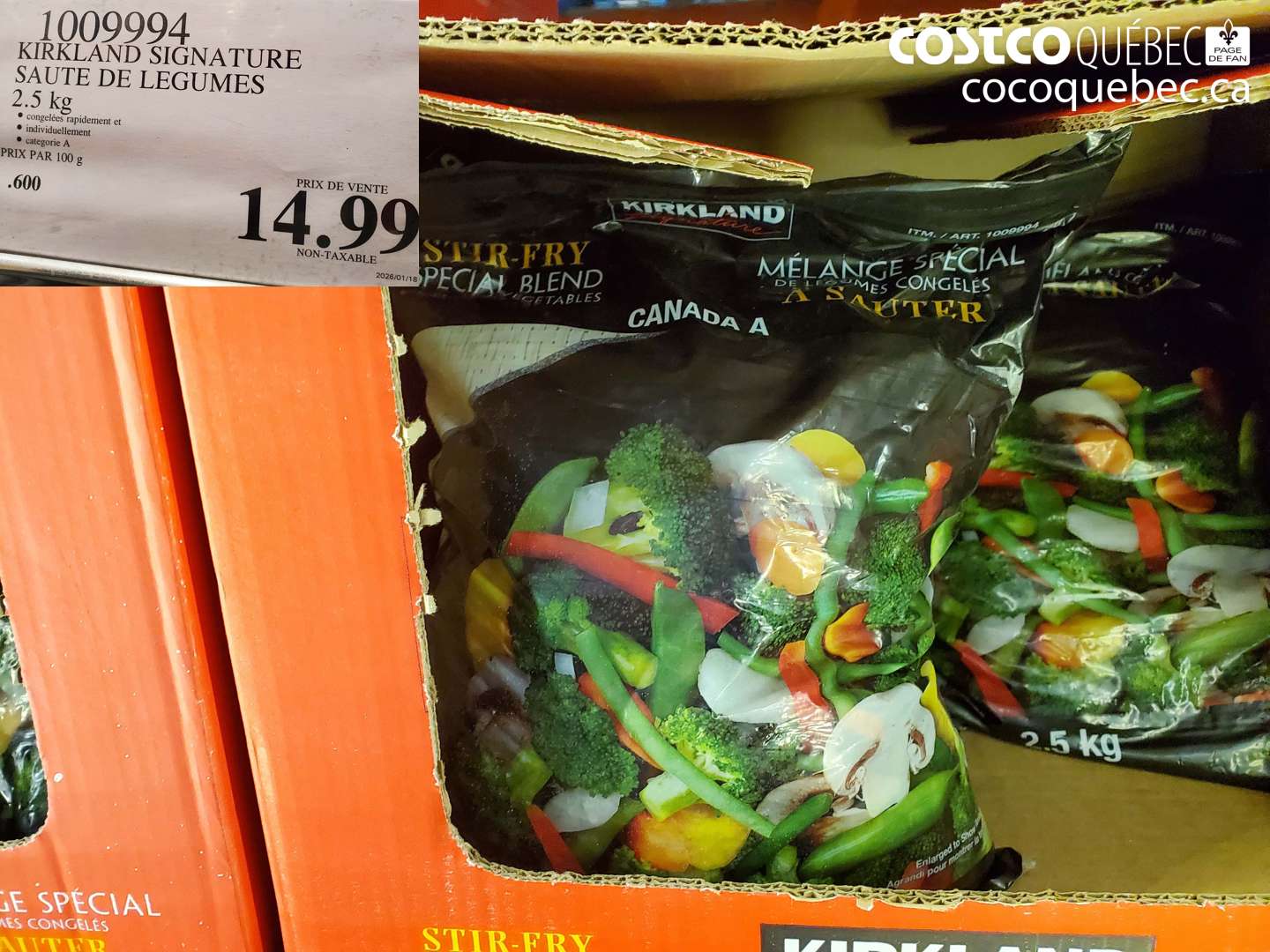 1009994 KIRKLAND SIGNATURE SAUTE DE LEGUMES $14.99