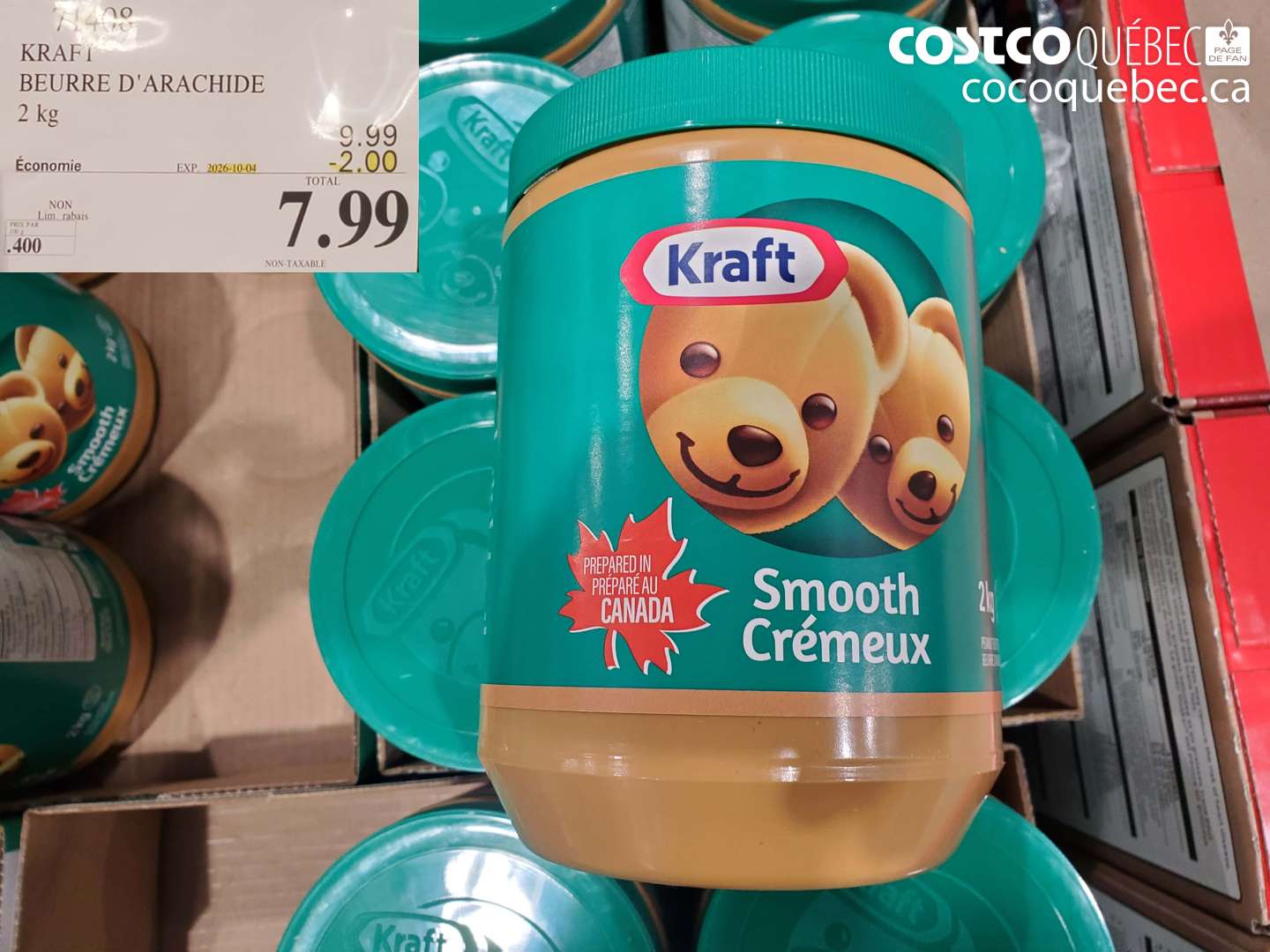 71428 KRAFT BEURRE D'ARACHIDE ($2.00 INSTANT SAVINGS EXPIRES ON 2026-10-04) $7.99
