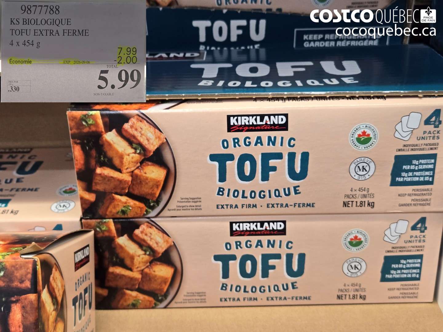 9877788 KS BIOLOGIQUE TOFU EXTRA FERME ($2.00 INSTANT SAVINGS EXPIRES ON 2026-09-06) $5.99