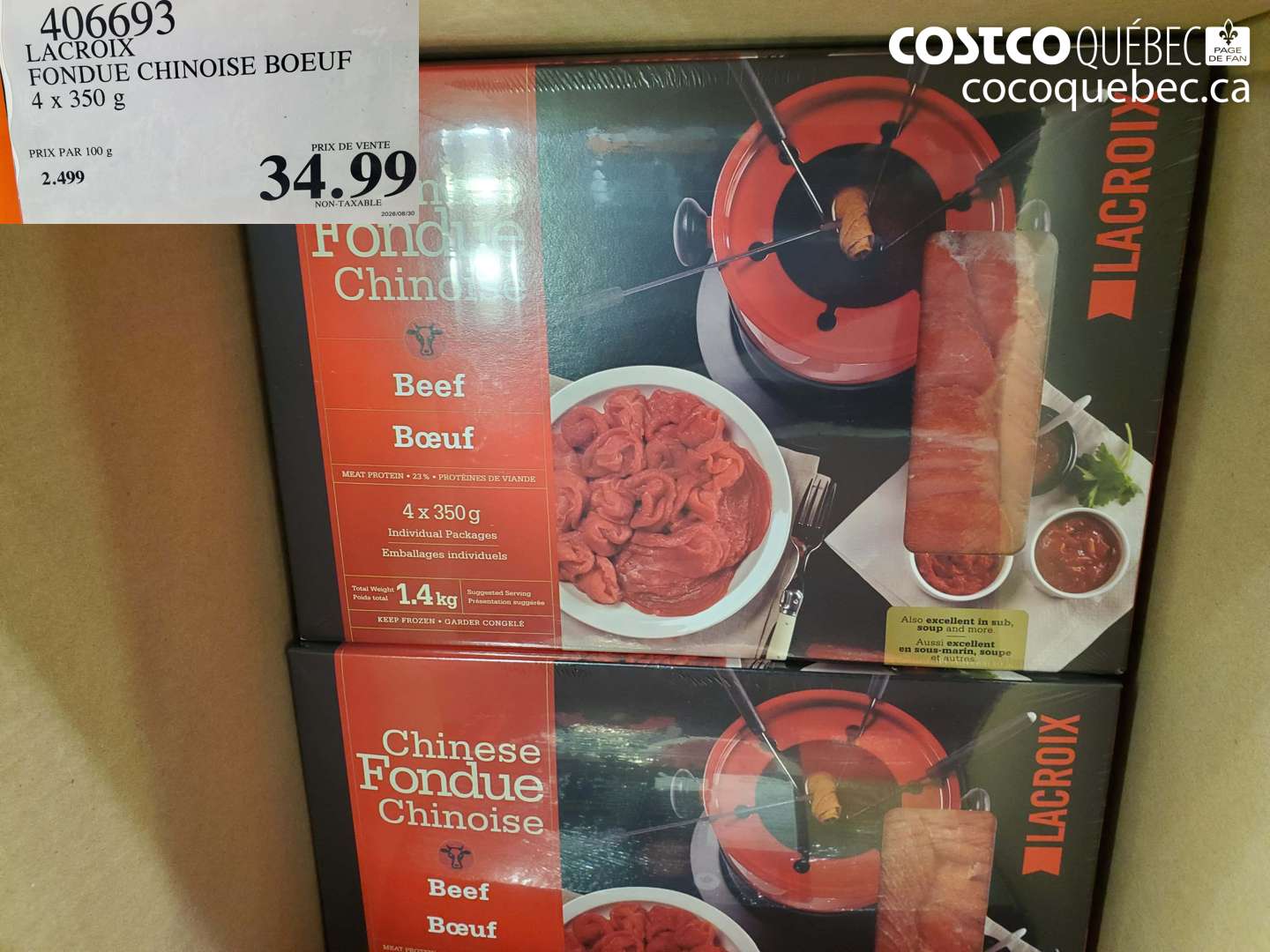 406693 LACROIX FONDUE CHINOISE BOEUF $34.99