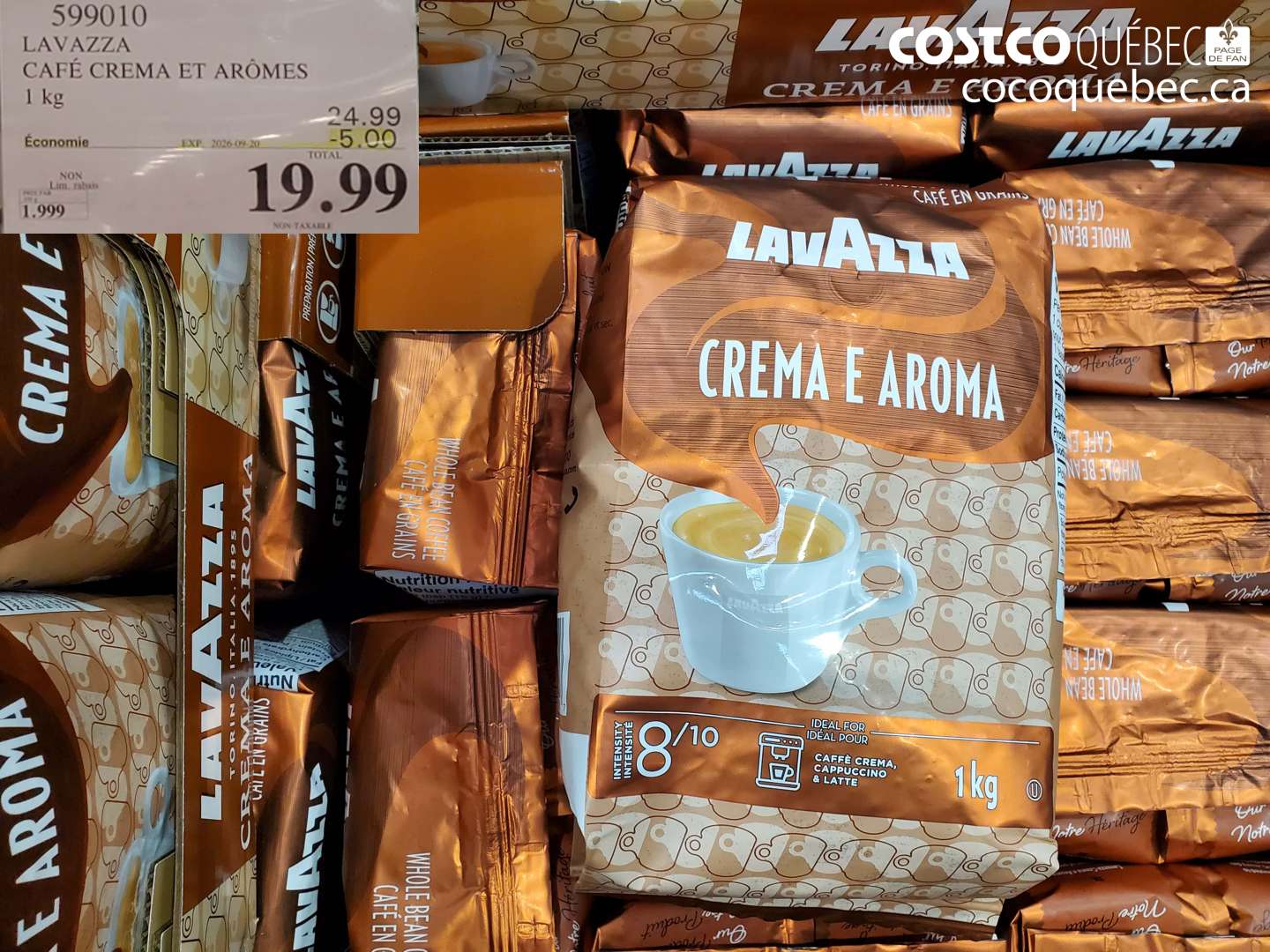 599010 LAVAZZA CAFE CREMA ET AROMES ($5.00 INSTANT SAVINGS EXPIRES ON 2026-09-20) $19.99