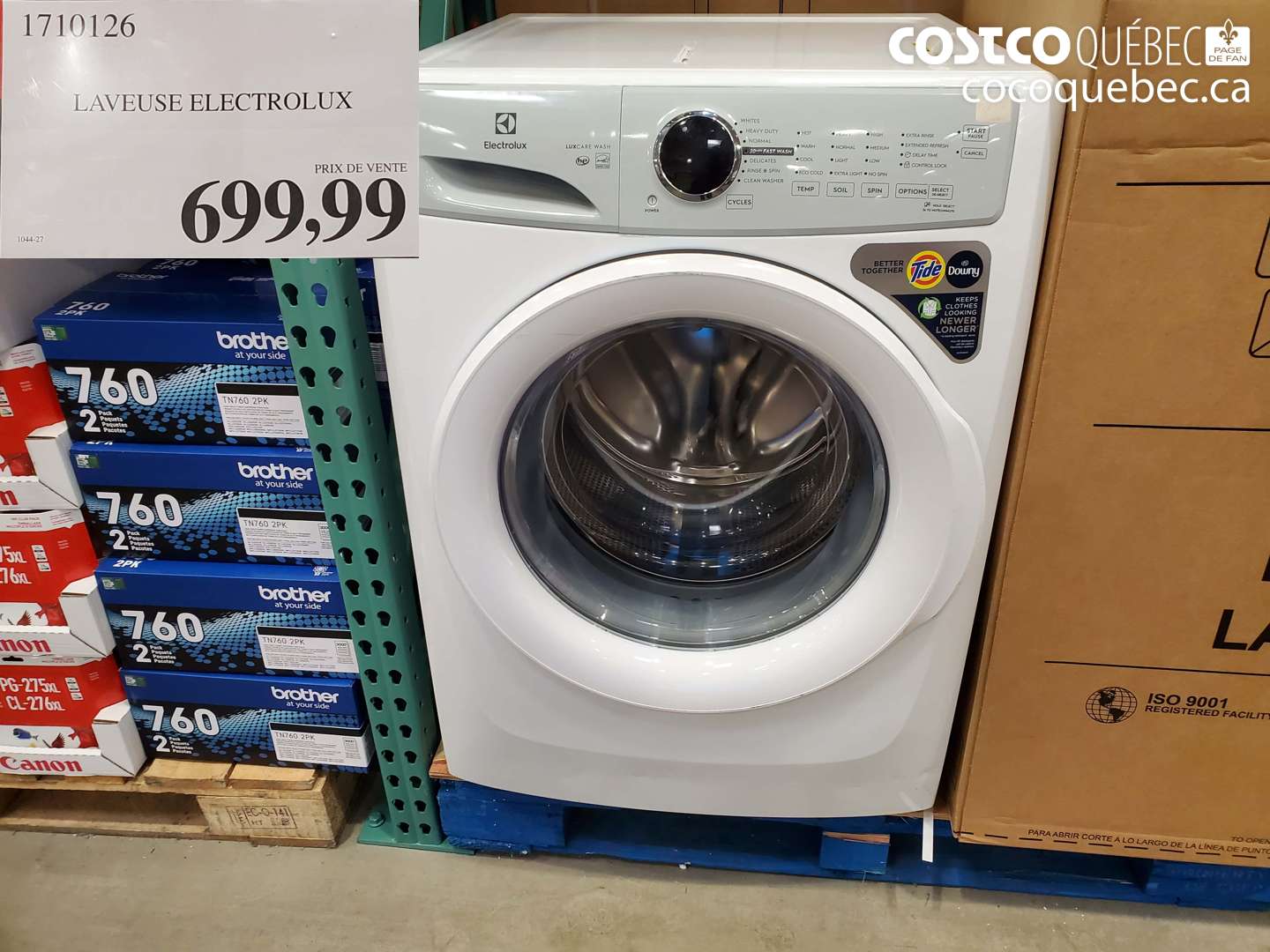 1710126 LAVEUSE ELECTROLUX $699.99