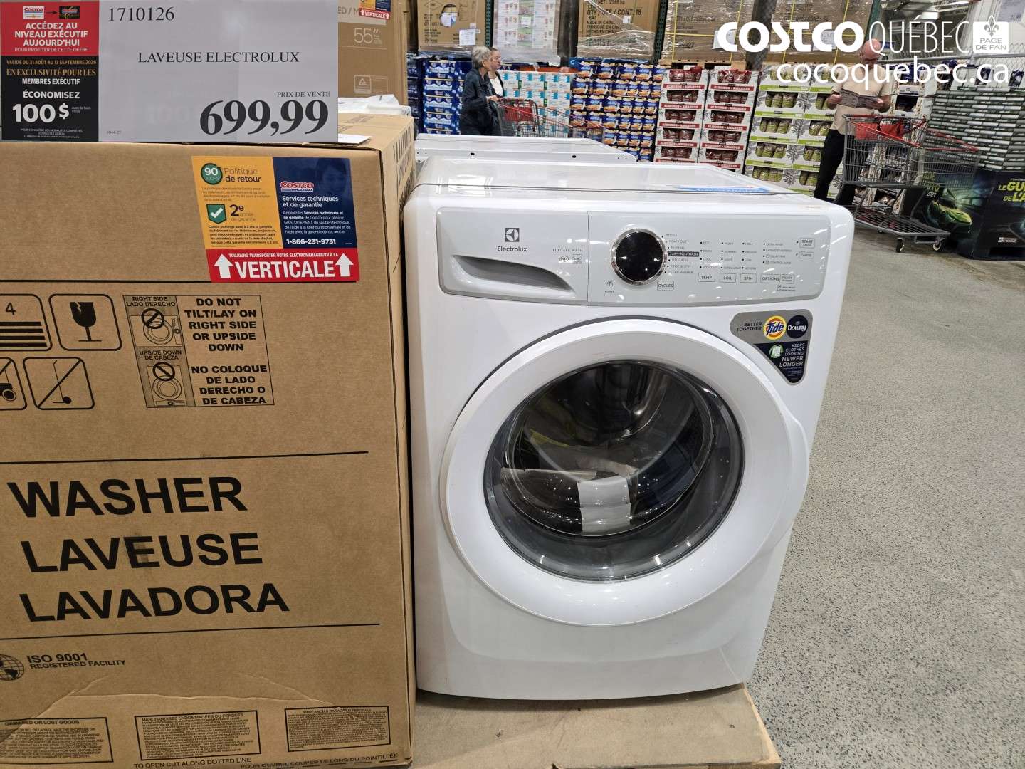 1710126 LAVEUSE ELECTROLUX $699.99