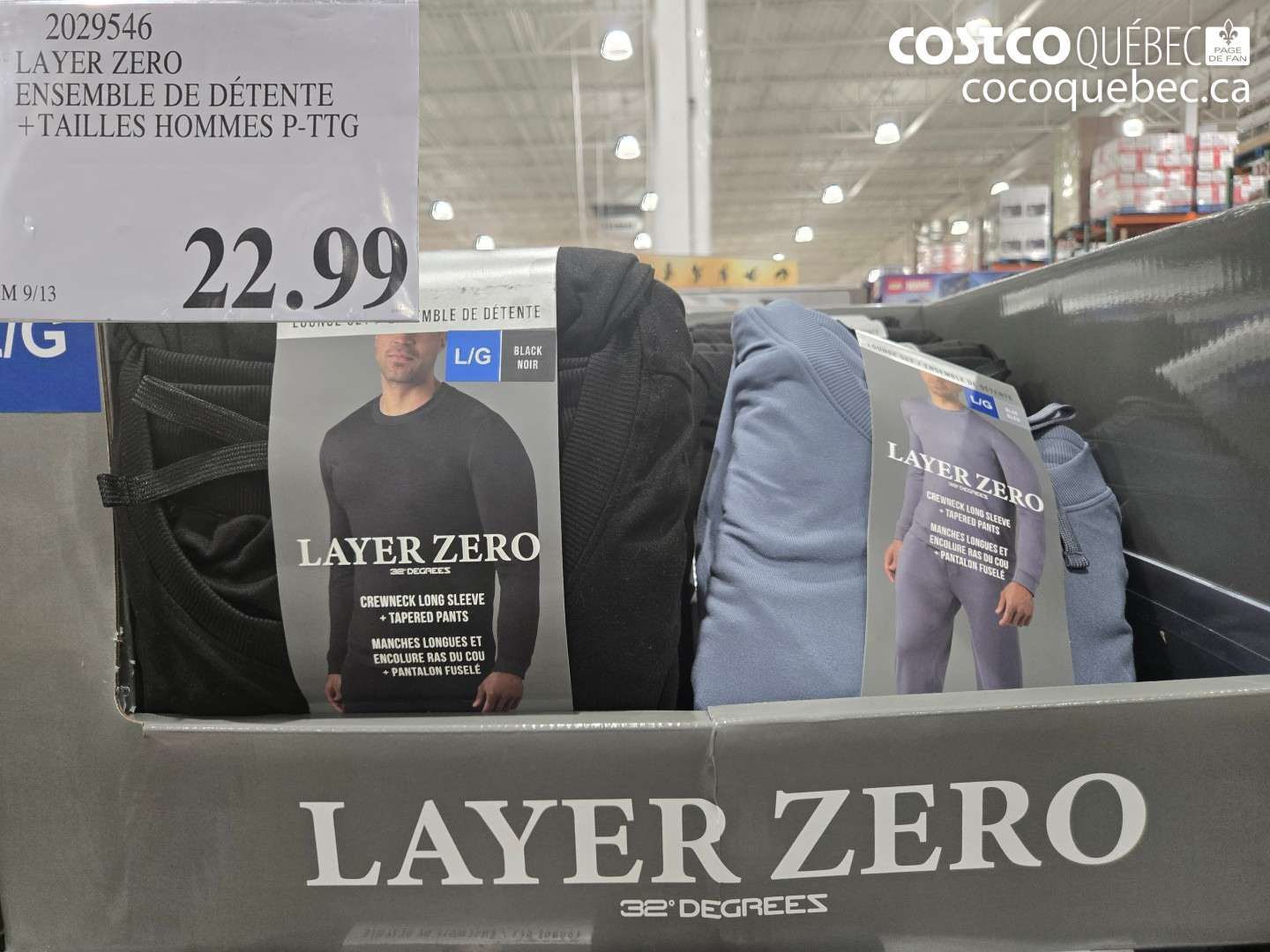 2029546 LAYER ZERO ENSEMBLE DE DÉTENTE $22.99