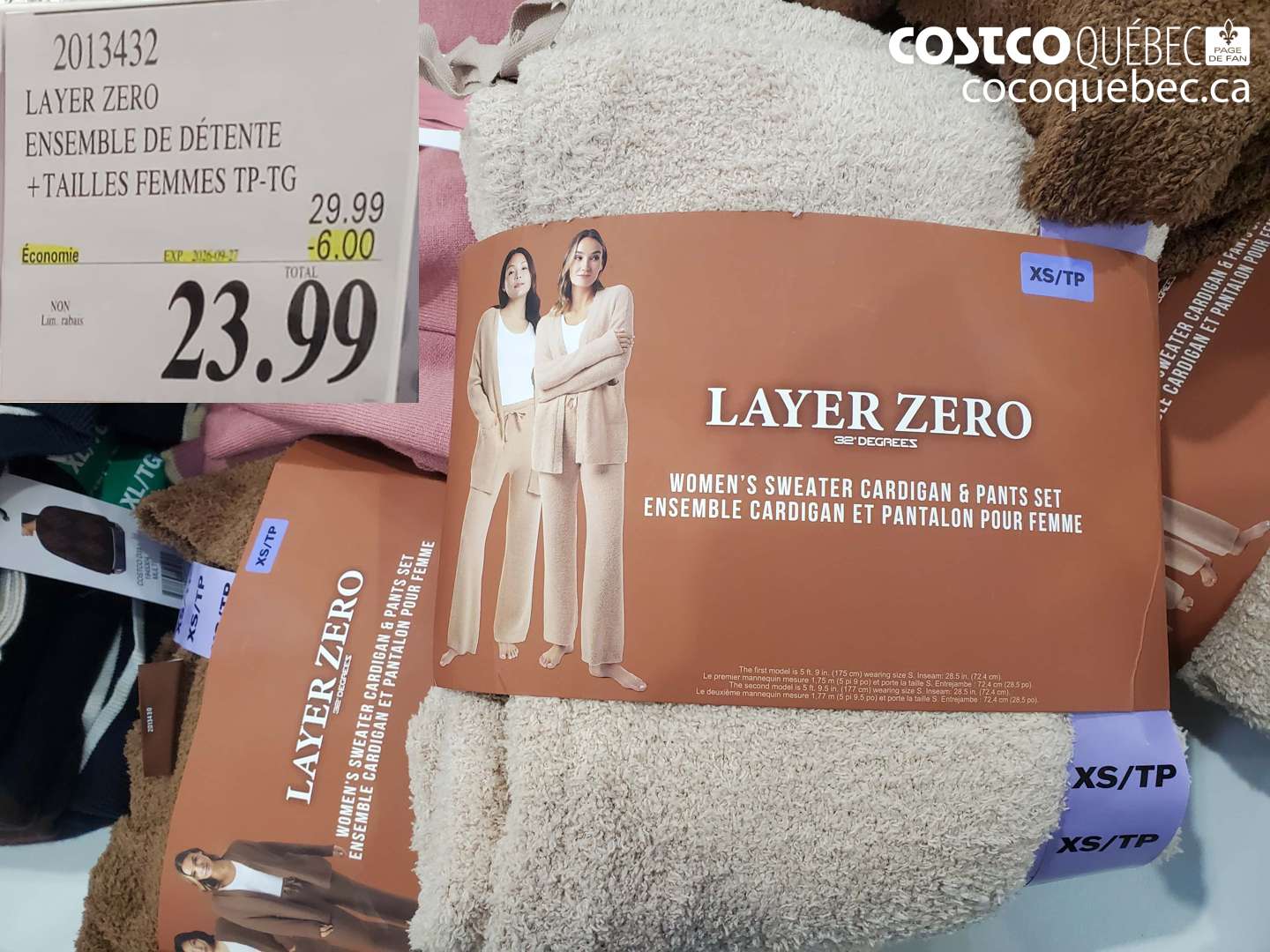 2013432 LAYER ZERO ENSEMBLE DE DÉTENTE ($6.00 INSTANT SAVINGS EXPIRES ON 2026-09-27) $23.99