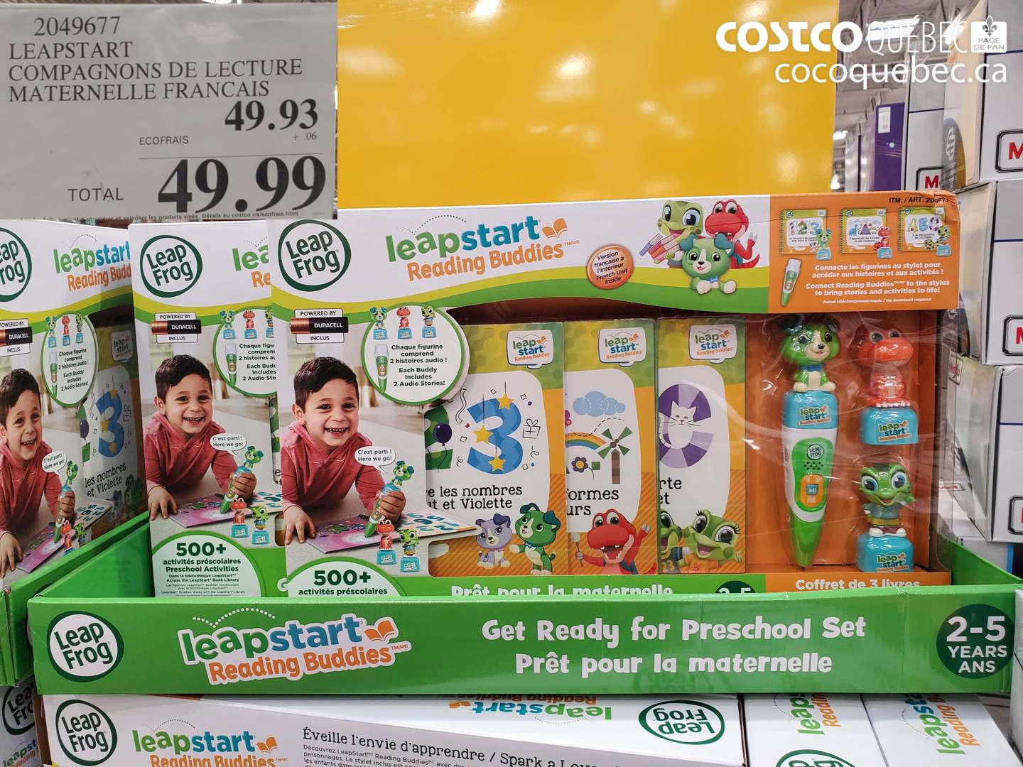 2049677 LEAPSTART COMPAGNONS DE LECTURE MATERNELLE FRANCAIS $49.99