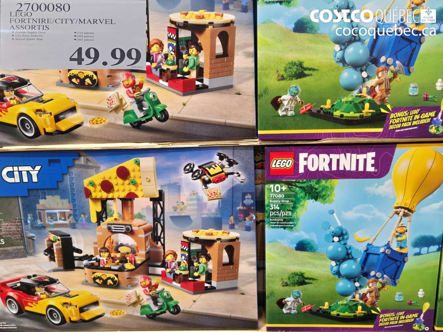 2700080 LEGO FORTNIRE/CITY/MARVEL ASSORTIS $49.99