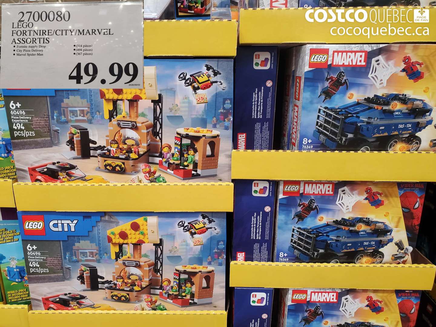 2700080 LEGO FORTNIRE/CITY/MARVEL ASSORTIS $49.99