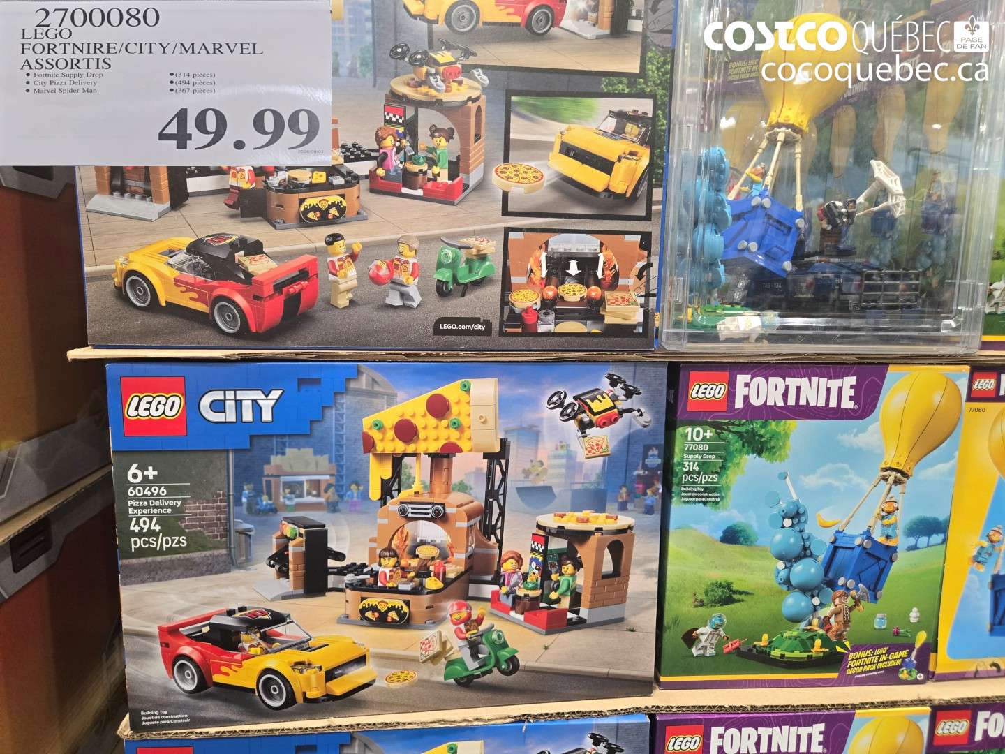 2700080 LEGO FORTNIRE/CITY/MARVEL ASSORTIS $49.99