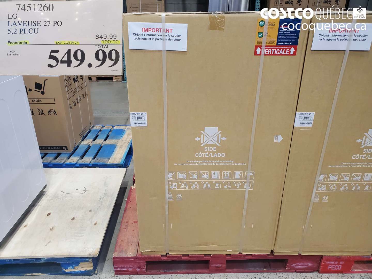 7451260 LG LAVEUSE 27 PO 5.2 PI.CU ($100.00 INSTANT SAVINGS EXPIRES ON 2026-09-27) $549.99