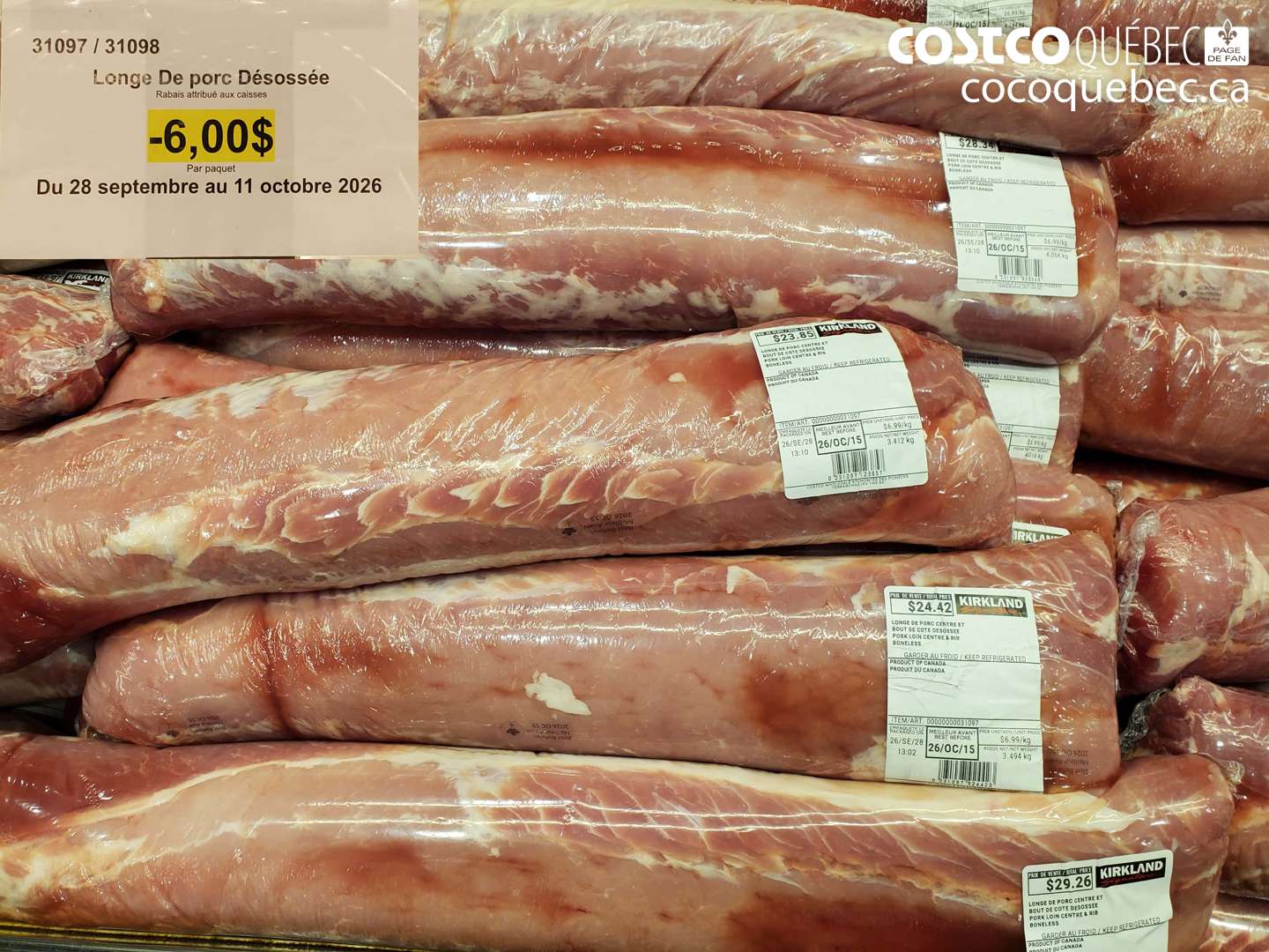 31097 LONGE DE PORC DÉSOSSÉE ($6.00 INSTANT SAVINGS EXPIRES ON 2026-10-11)