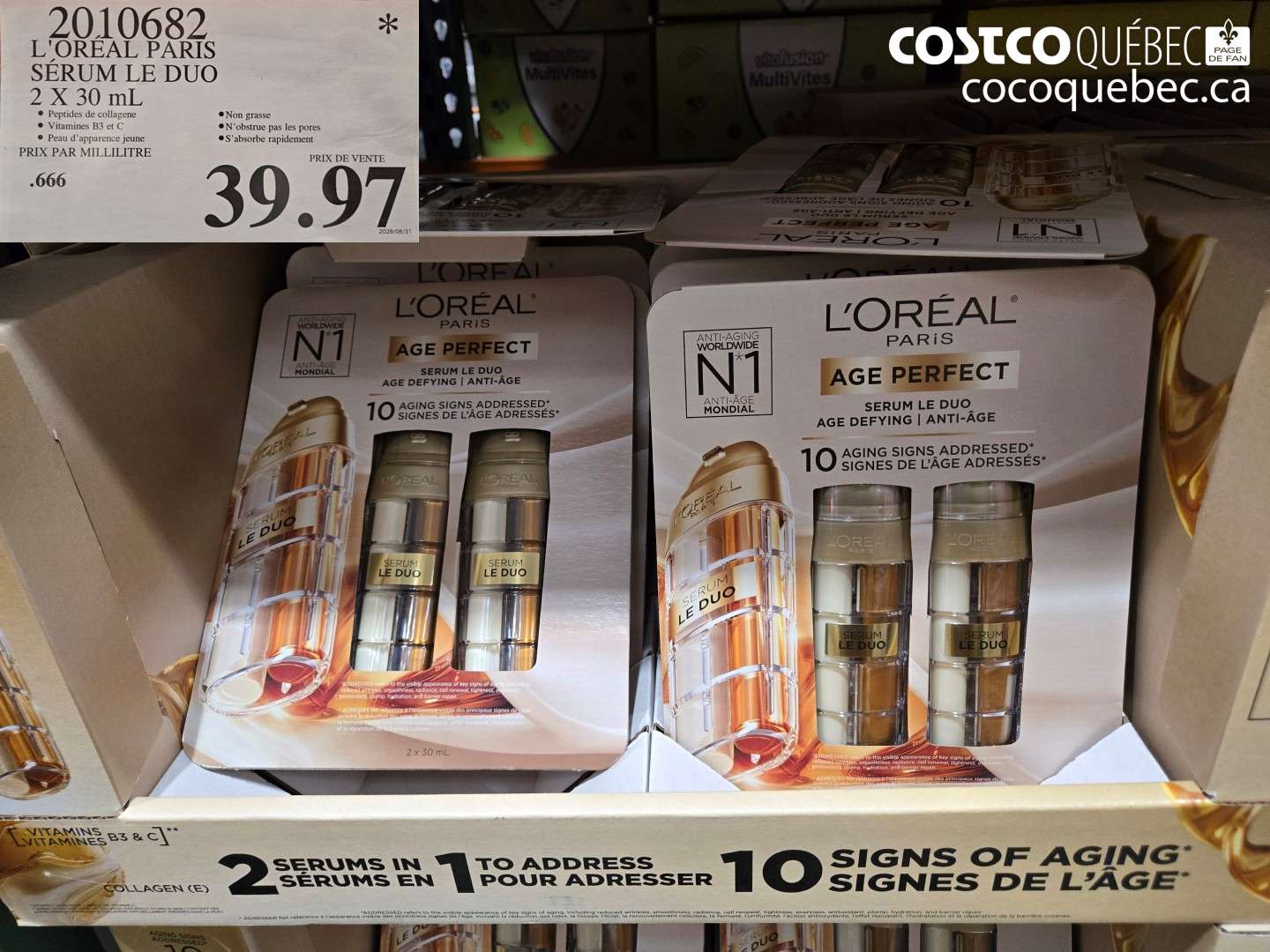 2010682 L'ORÉAL PARIS SÉRUM LE DUO 2 X 30 ML $39.97