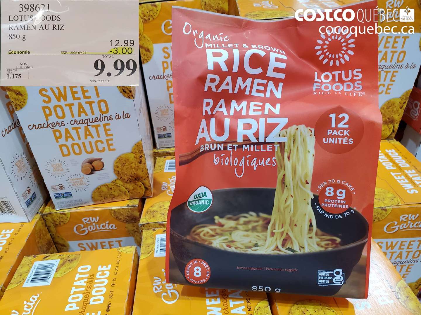 398621 LOTUS FOODS RAMEN AU RIZ ($3.00 INSTANT SAVINGS EXPIRES ON 2026-09-27) $9.99