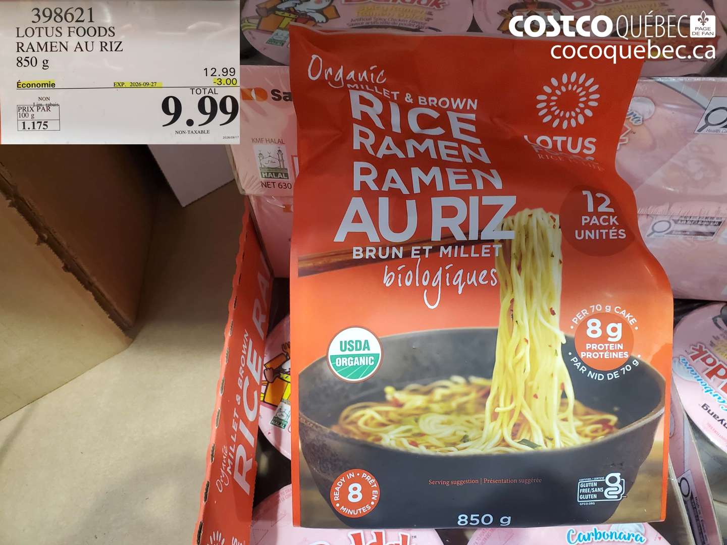 398621 LOTUS FOODS RAMEN AU RIZ ($3.00 INSTANT SAVINGS EXPIRES ON 2026-09-27) $9.99