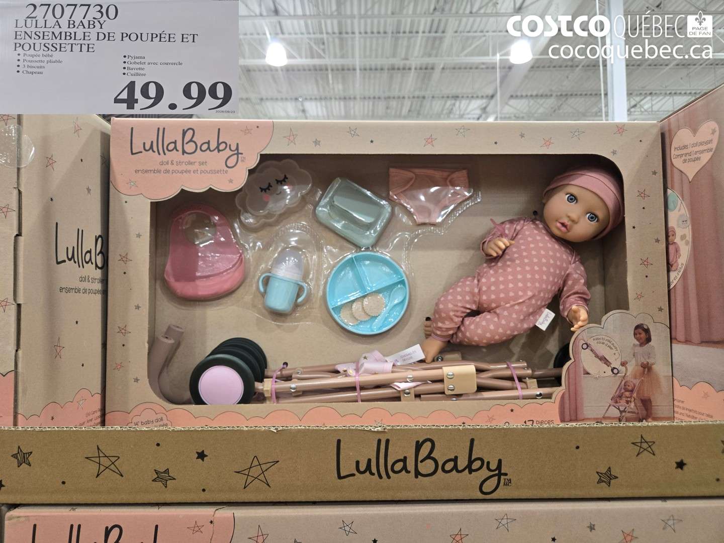 2707730 LULLA BABY ENSEMBLE DE POUPÉE ET POUSSETTE $49.99