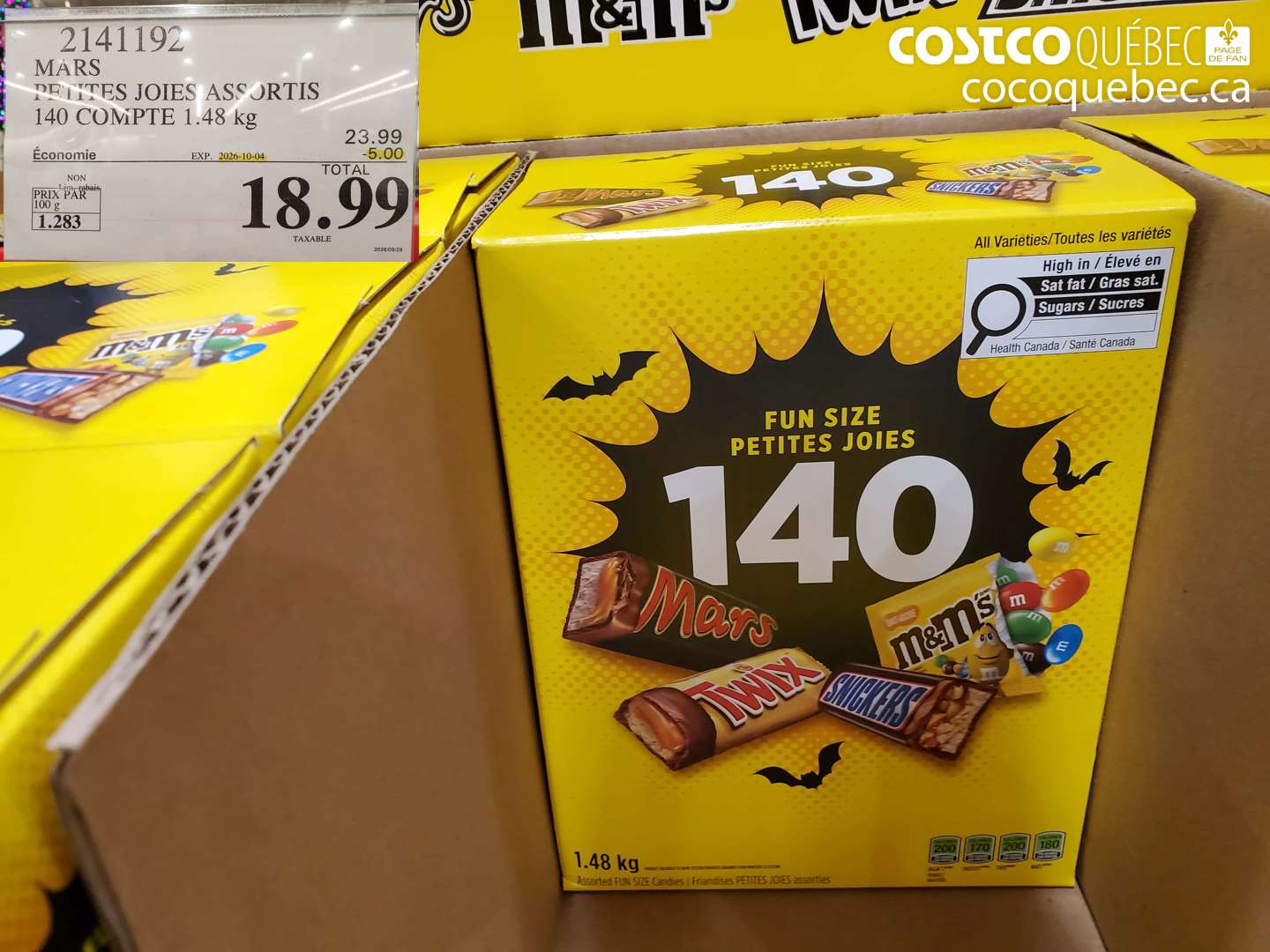 2141192 MARS PETITES JOIES ASSORTIS 140 COMPTE 1.48 KG ($5.00 INSTANT SAVINGS EXPIRES ON 2026-10-04) $18.99