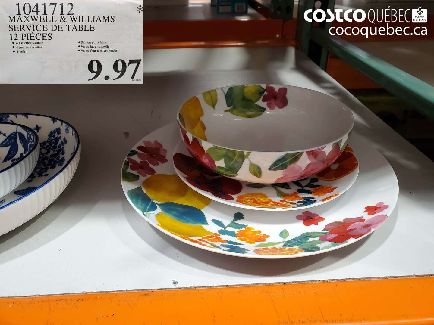 1041712 MAXWELL & WILLIAMS SERVICE DE TABLE 12 PIÈCES $9.97