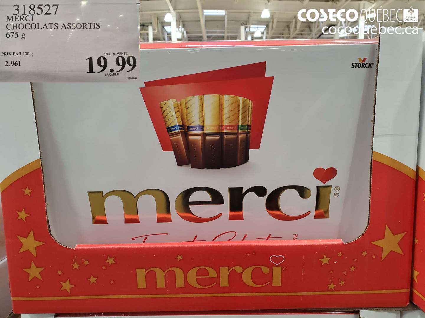 318527 MERCI CHOCOLATS ASSORTIS $19.99