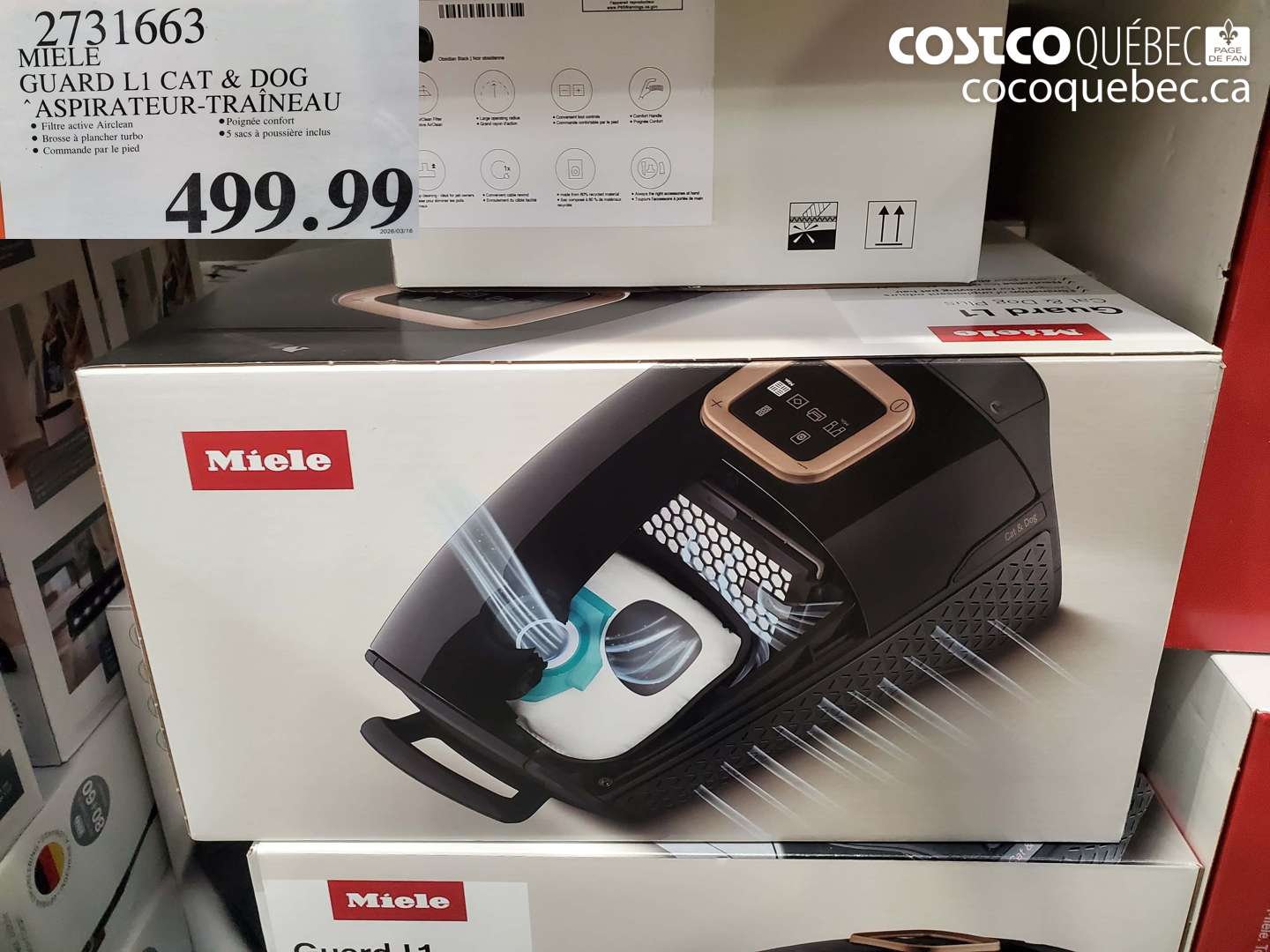 2731663 MIELE GUARD L1 CAT & DOG ASPIRATEUR-TRAÎNEAU $499.99