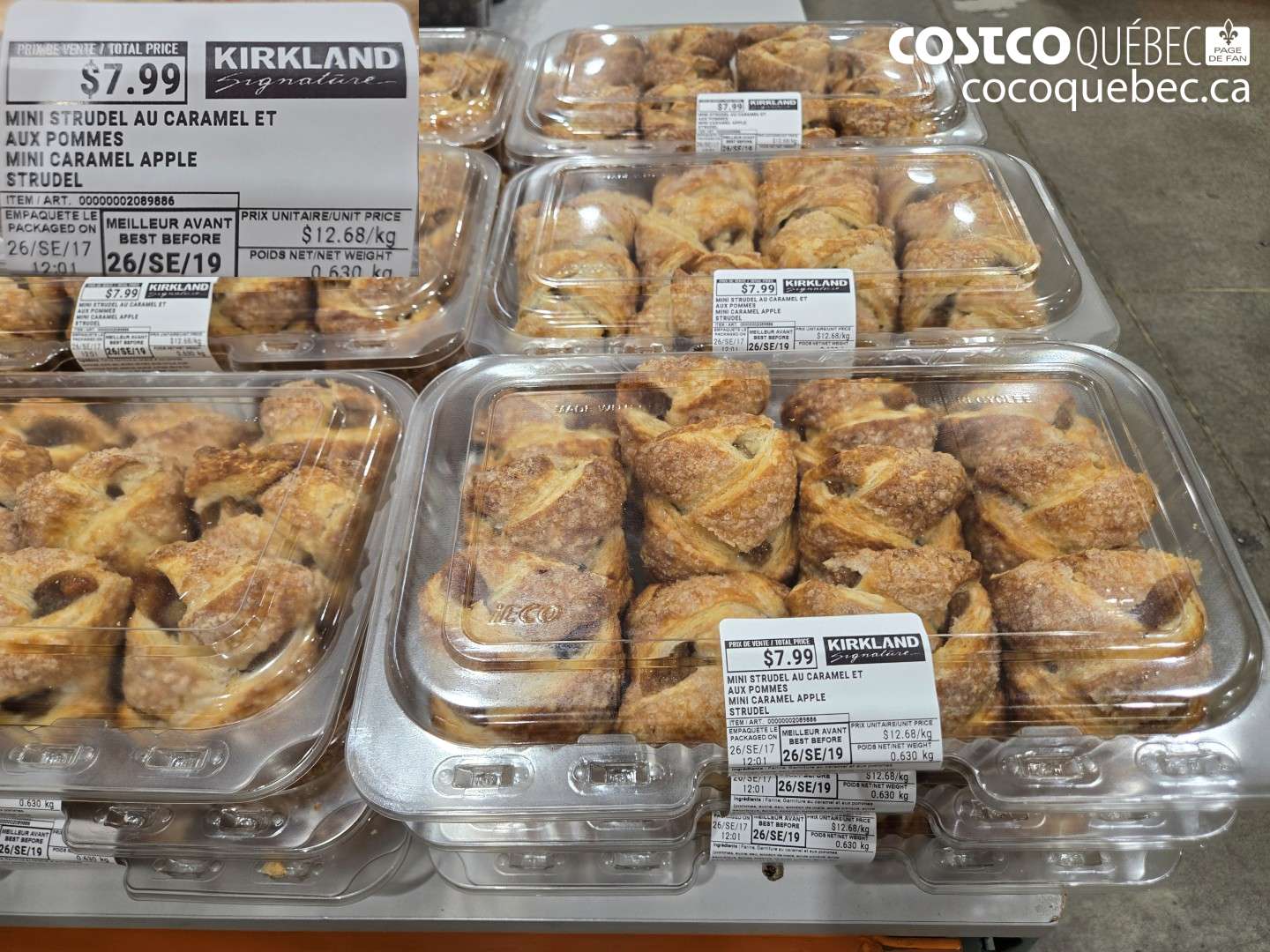 2089886 MINI STRUDEL AU CARAMEL ET AUX POMMES $7.99