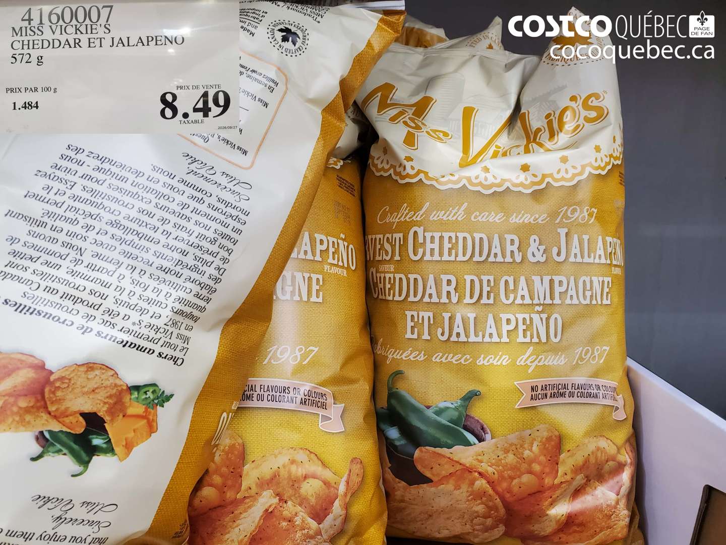 4160007 MISS VICKIE'S CHEDDAR ET JALAPENO $8.49