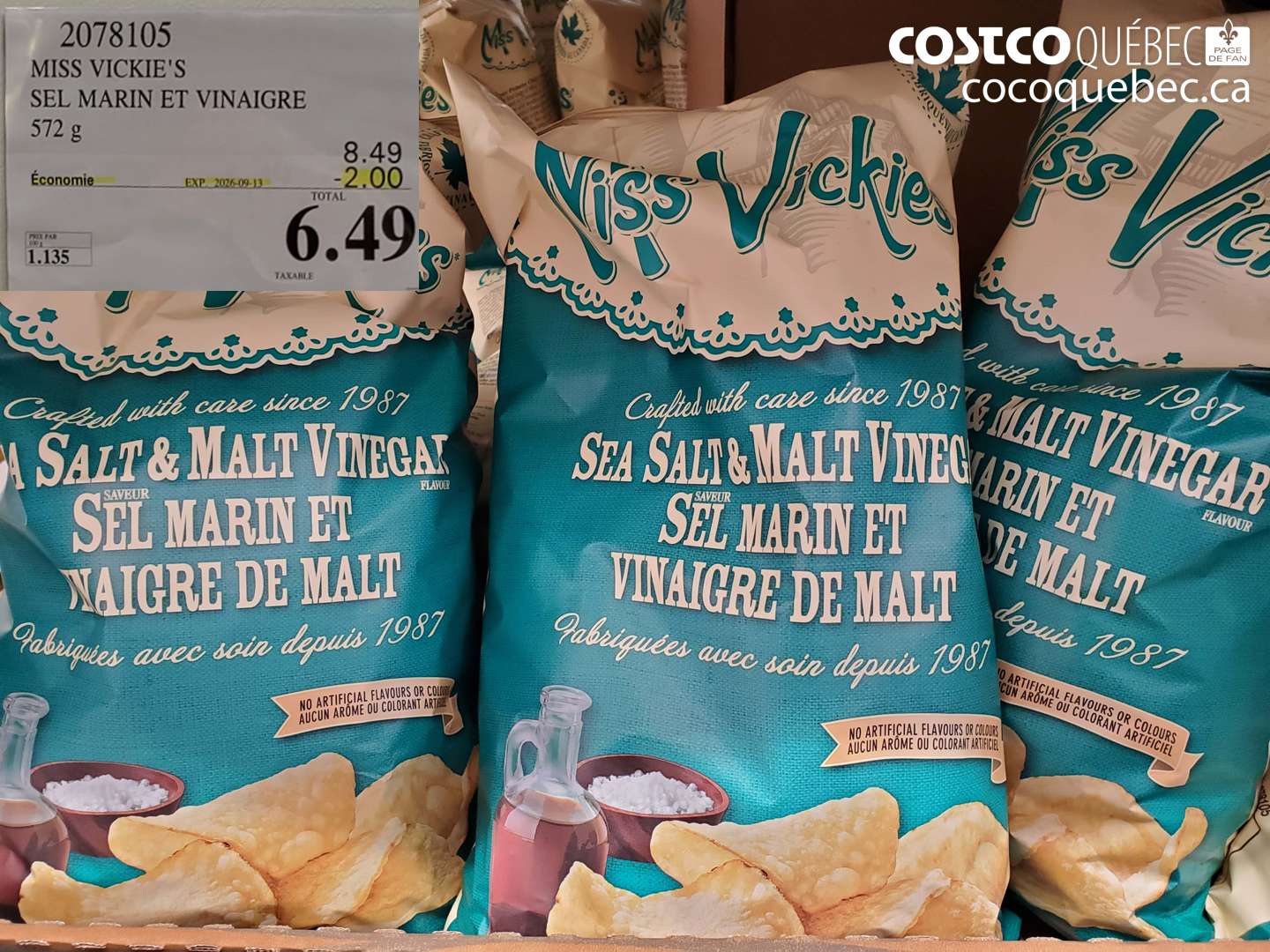 2078105 MISS VICKIE'S SEL MARIN ET VINAIGRE ($2.00 INSTANT SAVINGS EXPIRES ON 2026-09-13) $6.49