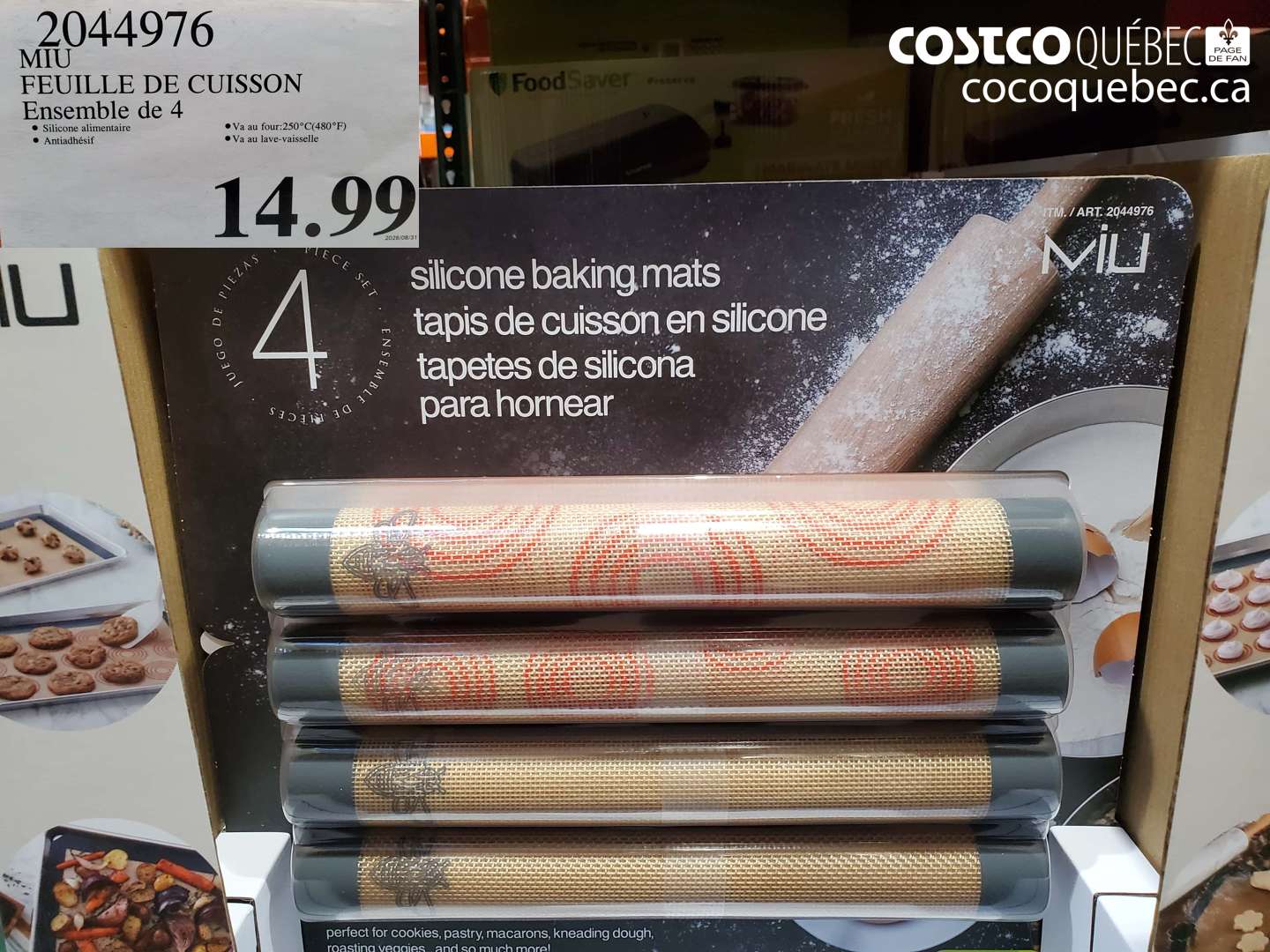 2044976 MIU FEUILLE DE CUISSON ENSEMBLE DE 4 $14.99