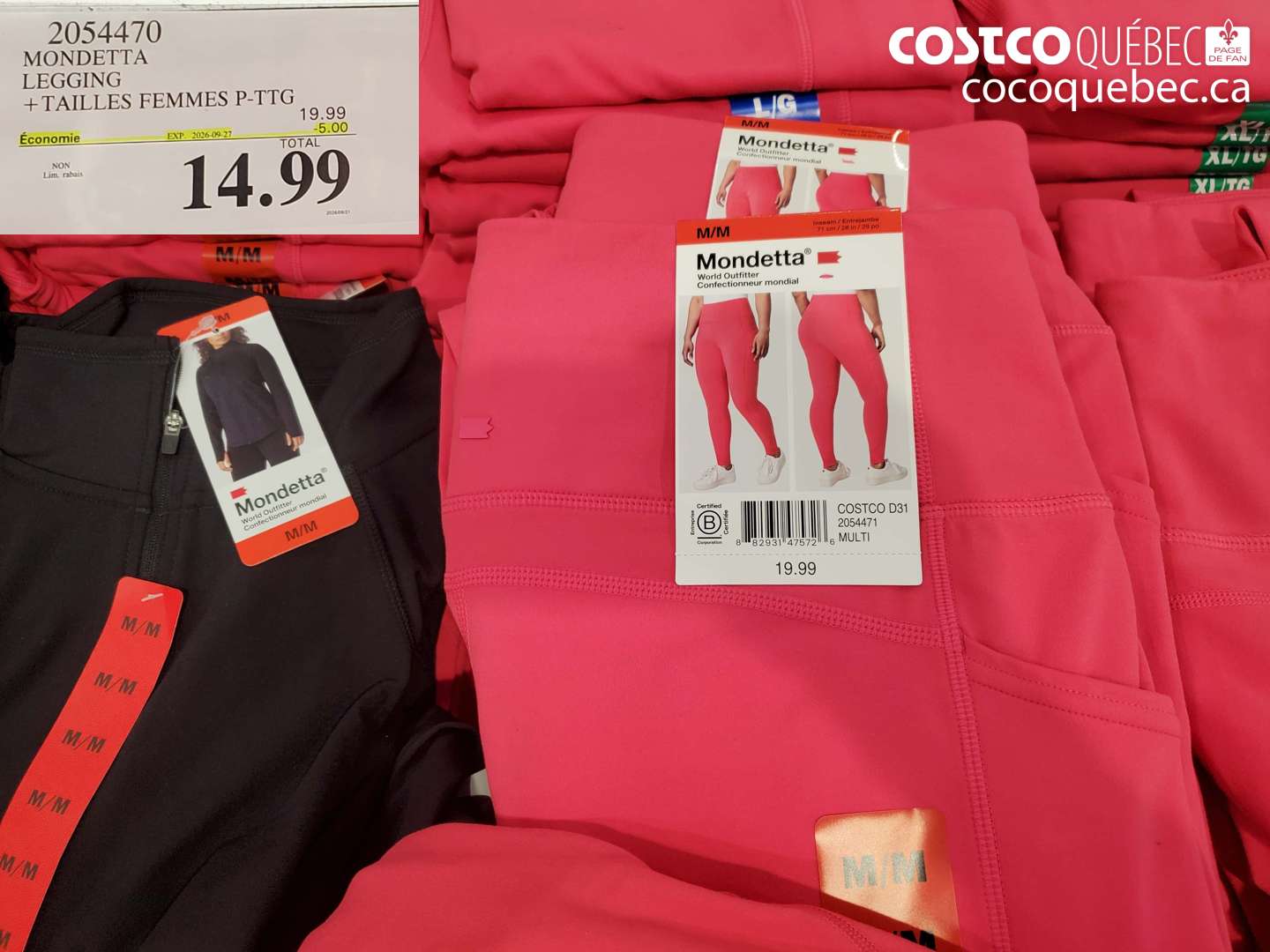 2054470 MONDETTA LEGGING + TAILLES FEMMES P-TTG ($5.00 INSTANT SAVINGS EXPIRES ON 2026-09-27) $14.99
