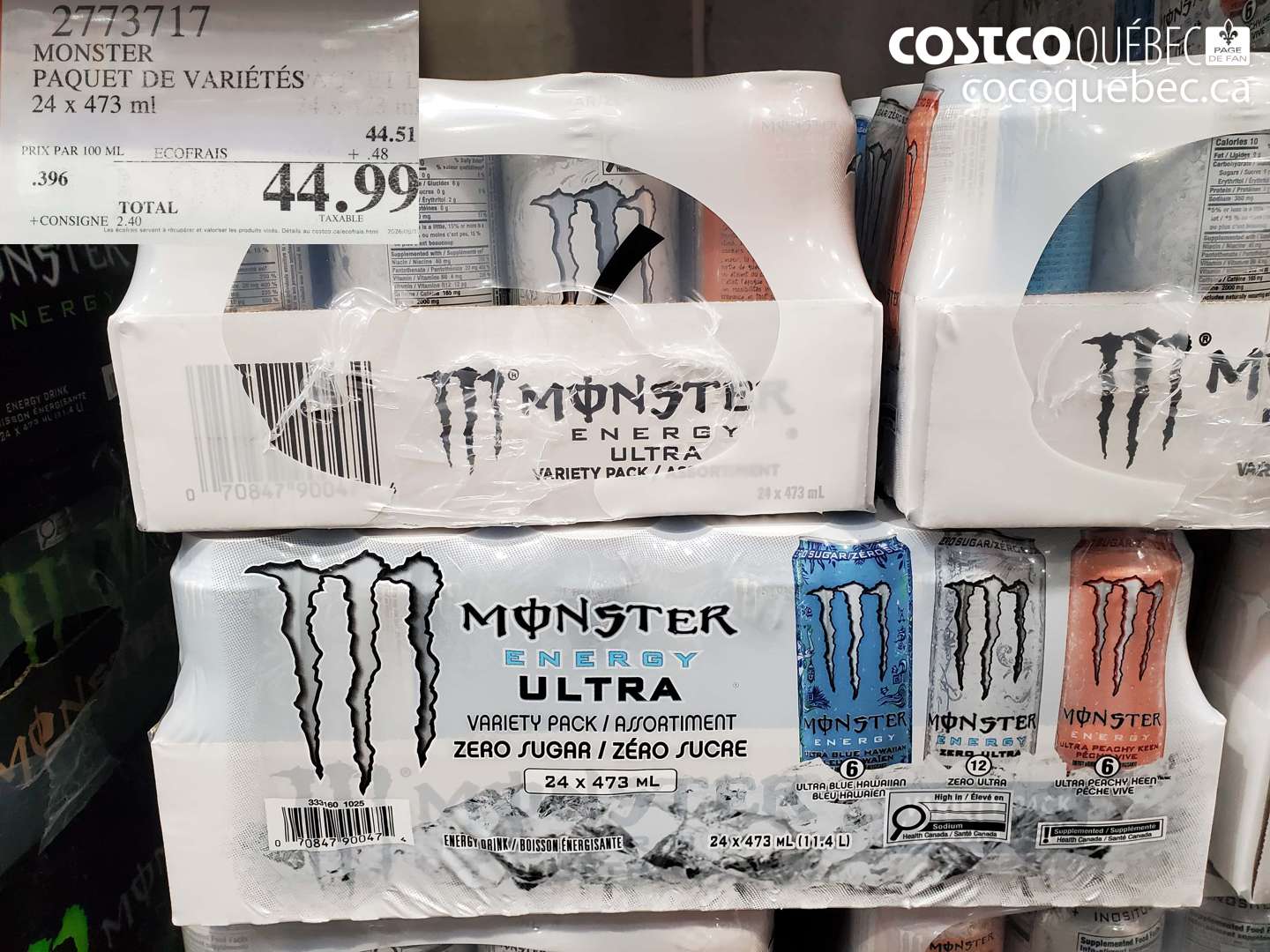 2773717 MONSTER PAQUET DE VARIÉTÉS 24 X 473 ML $44.99