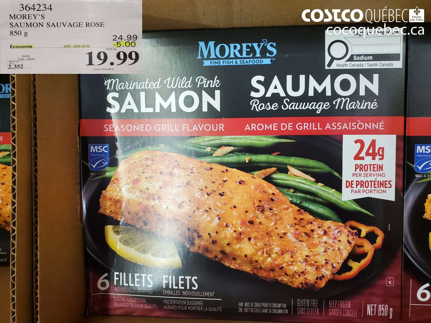364234 MOREY'S SAUMON SAUVAGE ROSE ($5.00 INSTANT SAVINGS EXPIRES ON 2026-10-04) $19.99