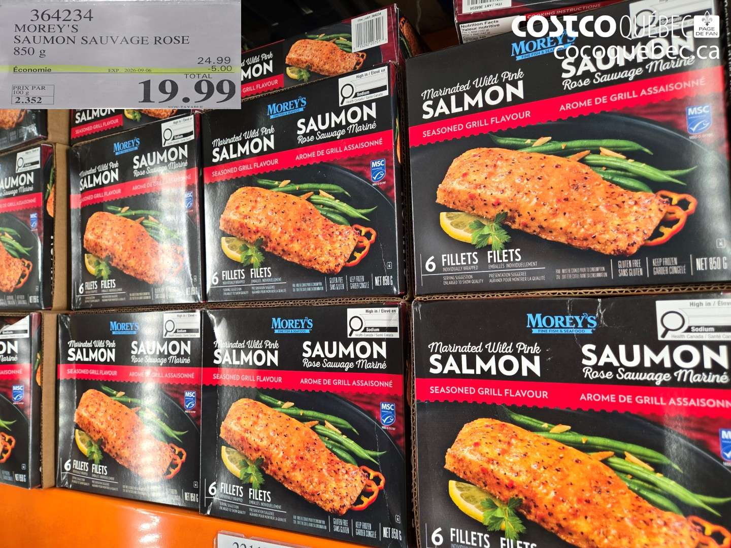 364234 MOREY'S SAUMON SAUVAGE ROSE 850 G ($5.00 INSTANT SAVINGS EXPIRES ON 2026-09-06) $19.99
