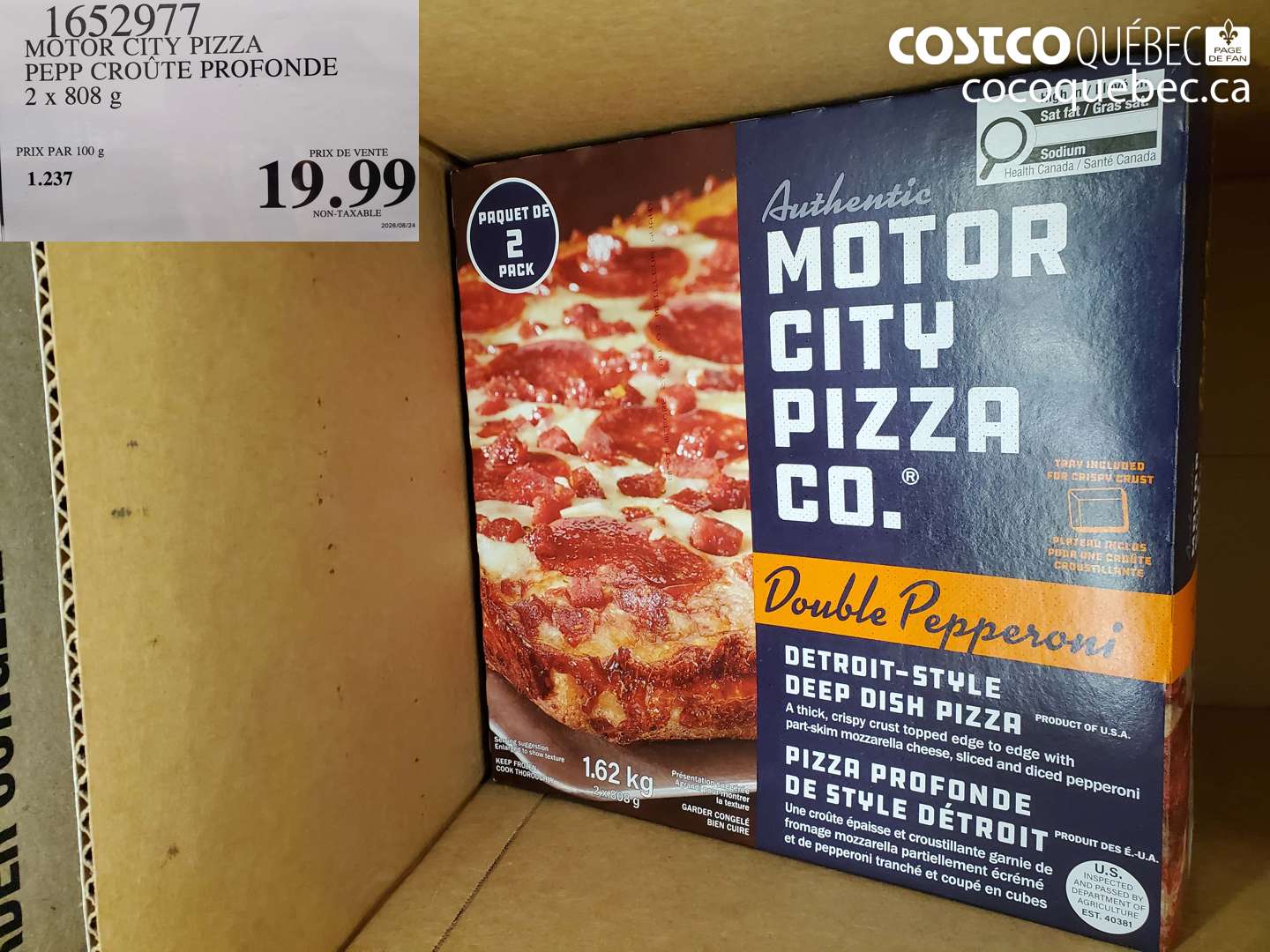 1652977 MOTOR CITY PIZZA PEPP CROÛTE PROFONDE $19.99