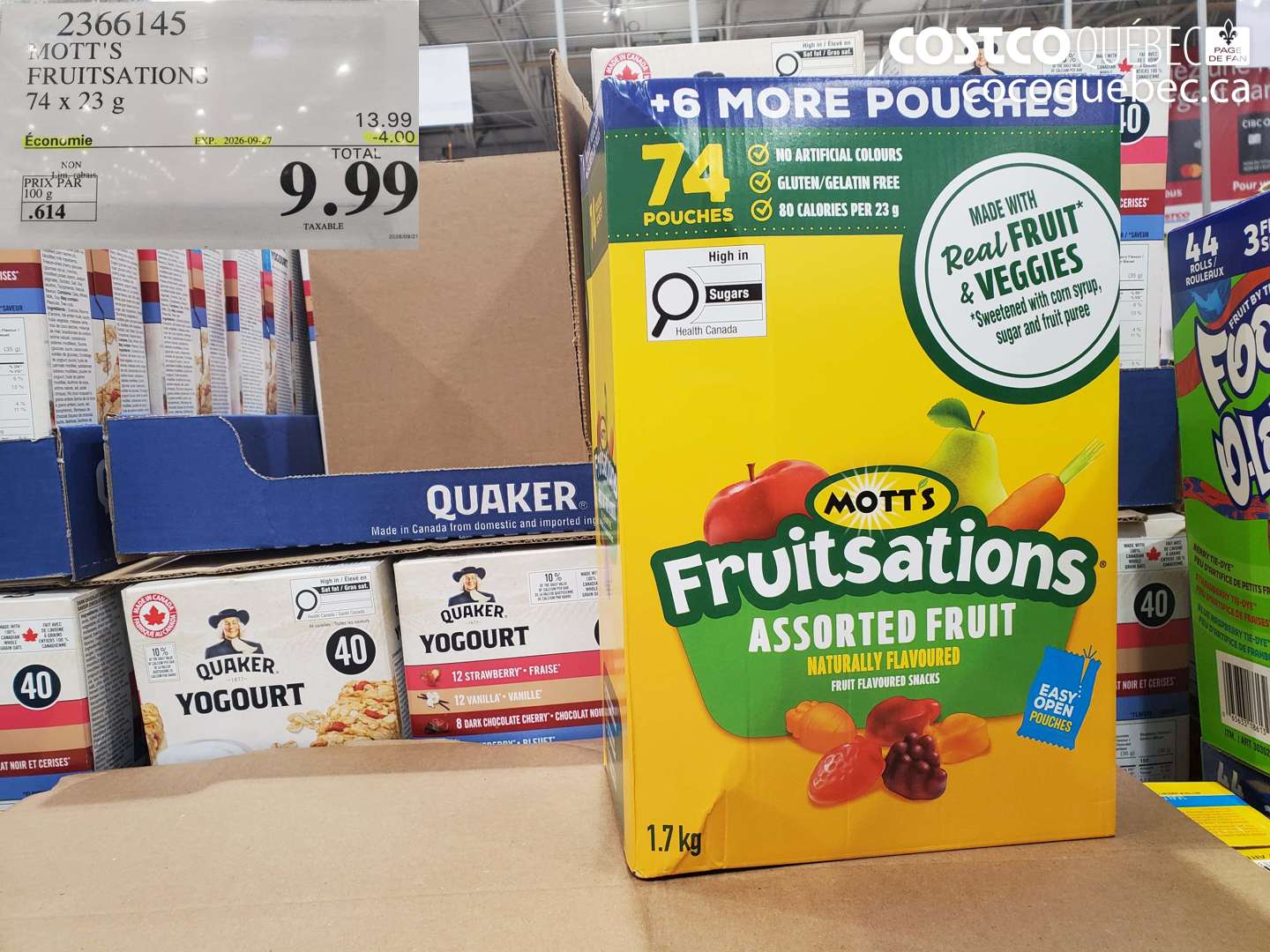 2366145 MOTT'S FRUITSATIONS ($4.00 INSTANT SAVINGS EXPIRES ON 2026-09-27) $9.99