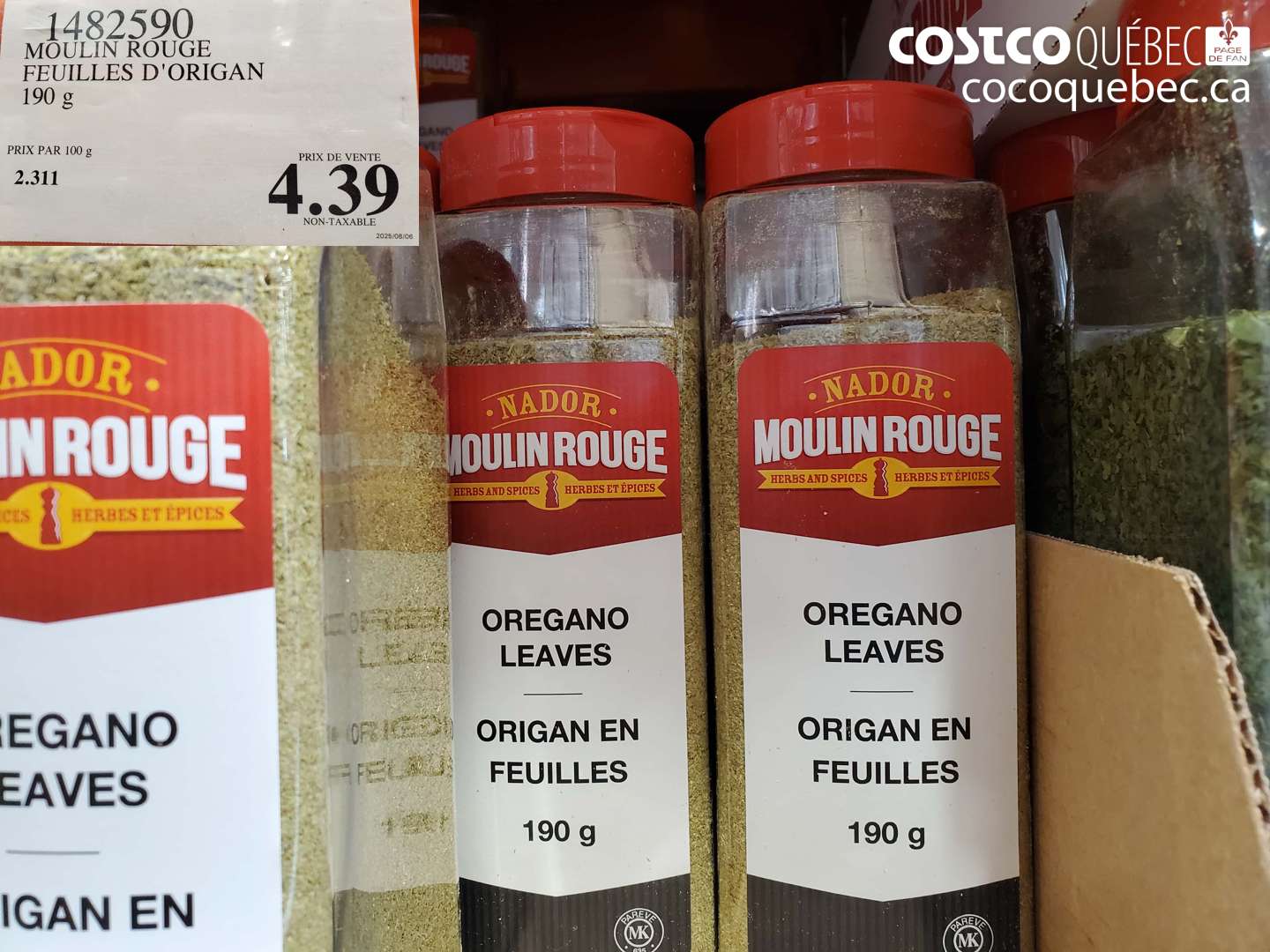 1482590 MOULIN ROUGE FEUILLES D'ORIGAN $4.39